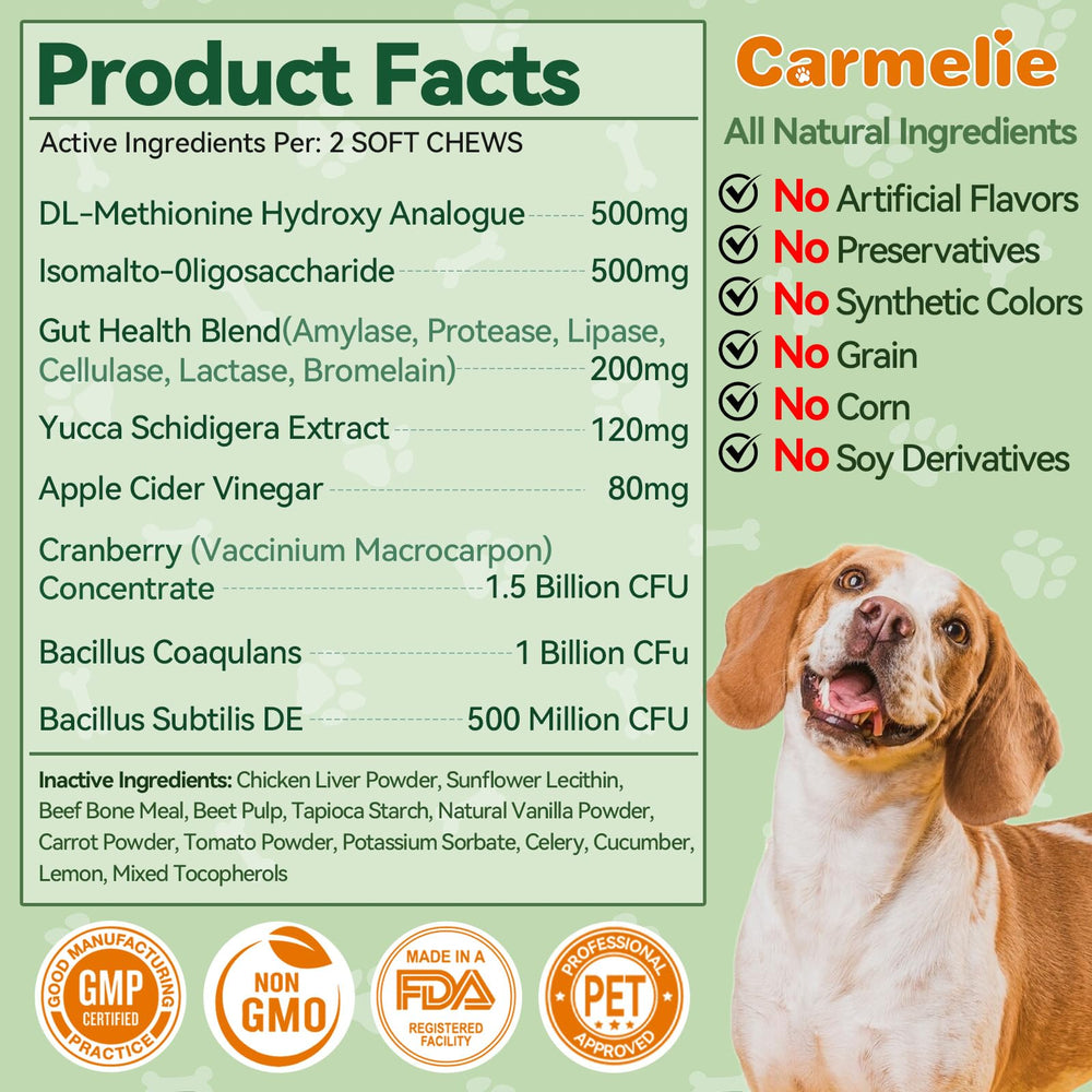 Ingrédients naturels Carmelie en gros plan montrant canneberge et vinaigre de cidre bénéfiques