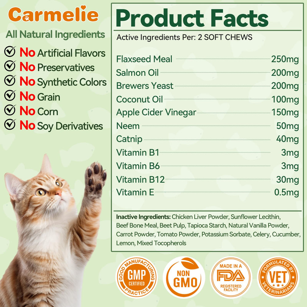 Carmelie usage intérieur chat tranquille réduction du stress parasitaire
