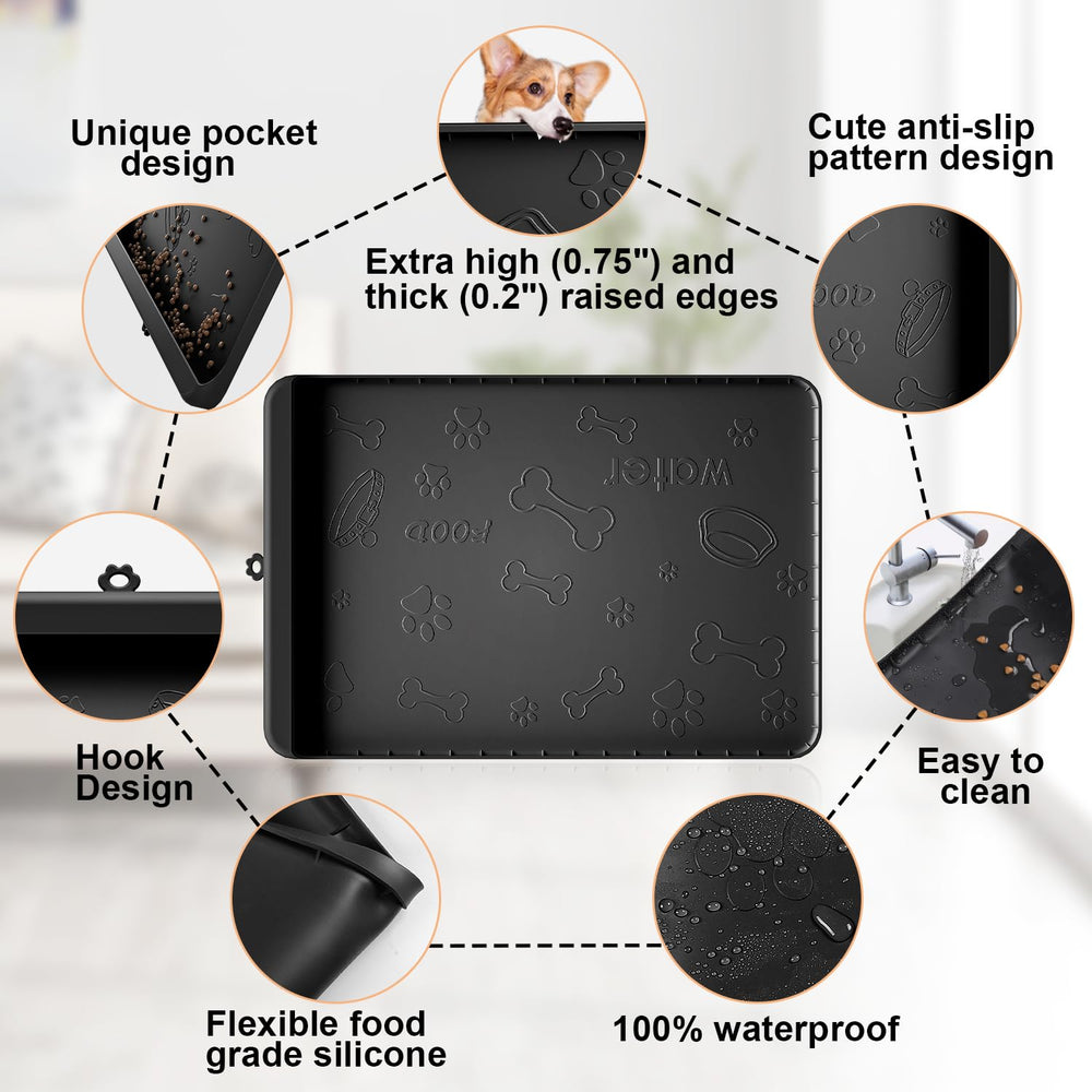 Carry360 tapis en usage avec gamelles protégeant duau et nourriture