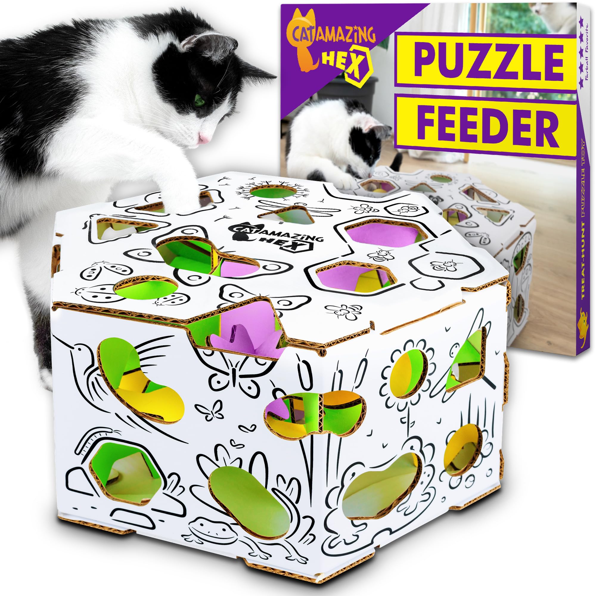 Cat Amazing HEX vue avant montrant les ouvertures pour stimuler le jeu