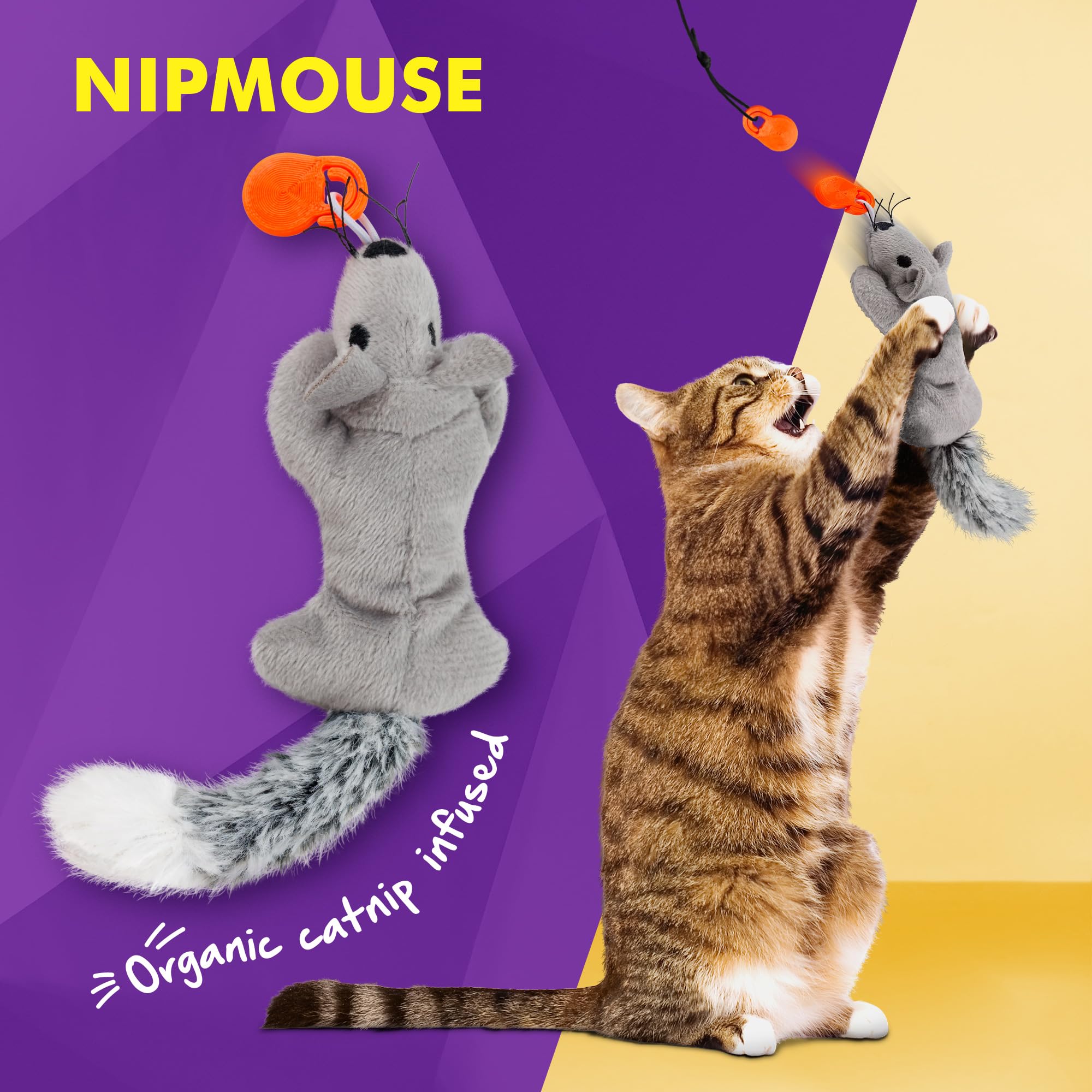 Cat Amazing Nipmouse gros plan, texture cataire stimule le chat