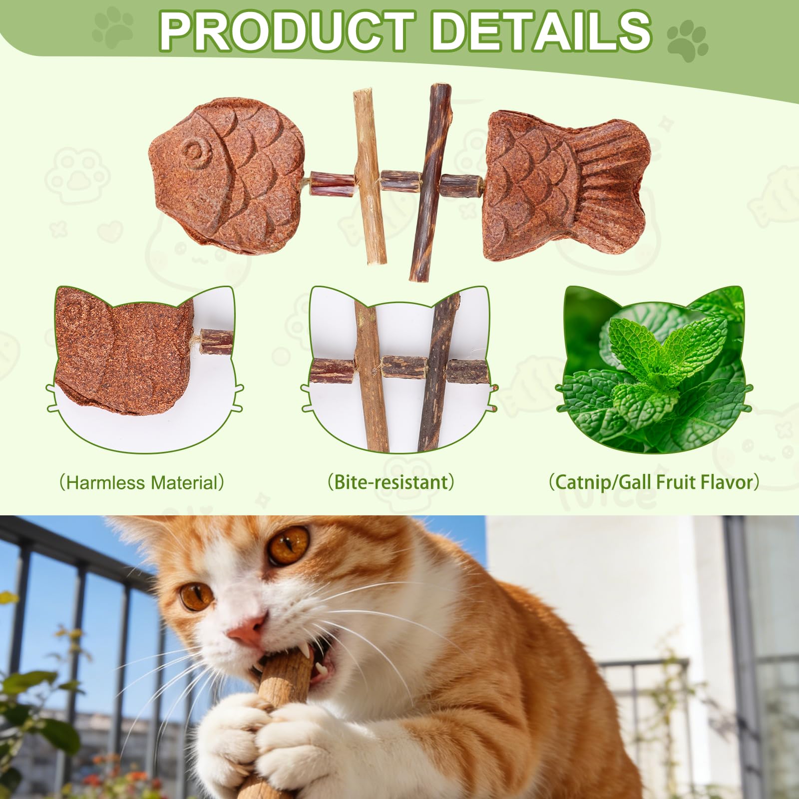 Generic cat chew bâtonnet ingrédients étiquette informant sur composition sûre