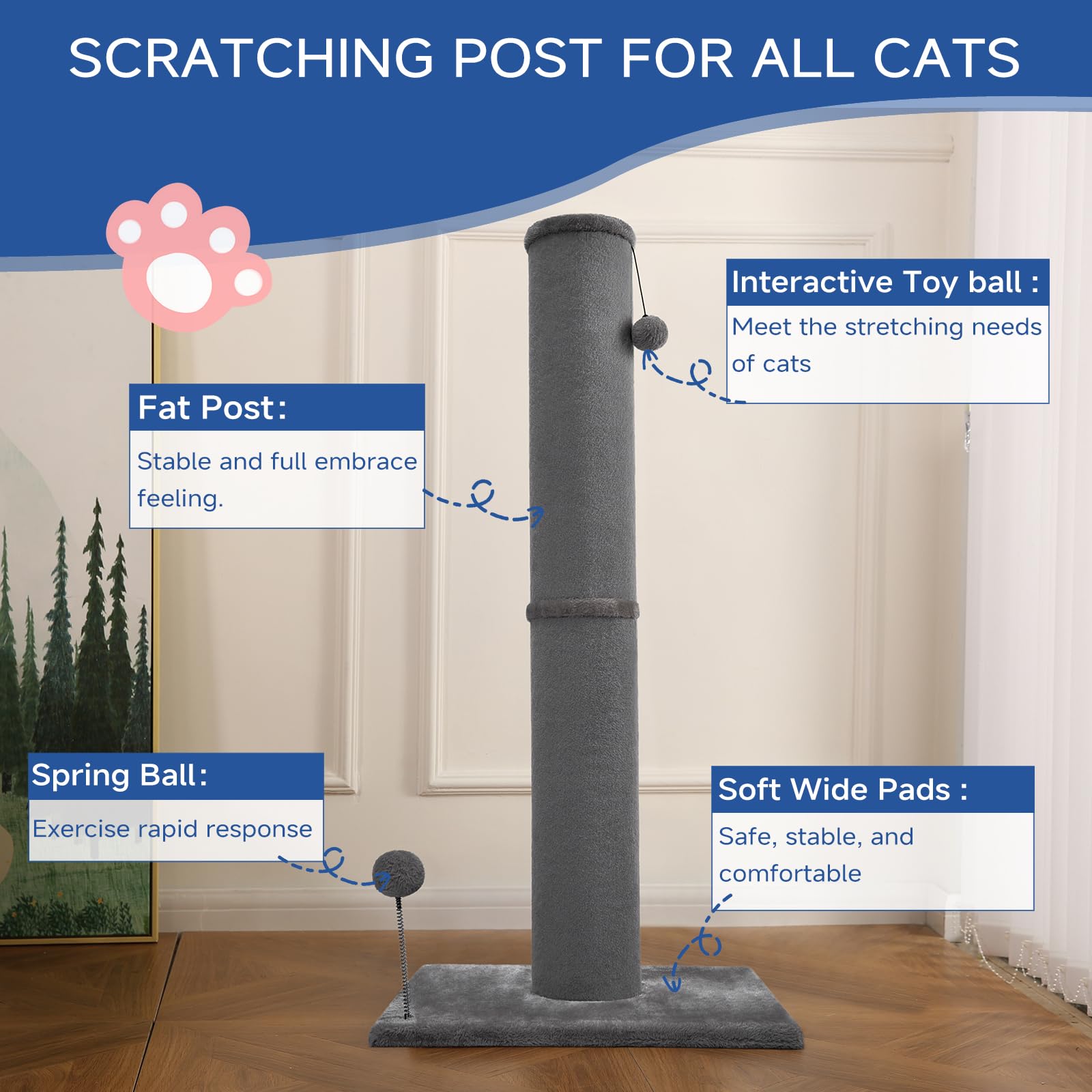 Cat Craft chat grattant le poteau, divertissement et entretien des griffes