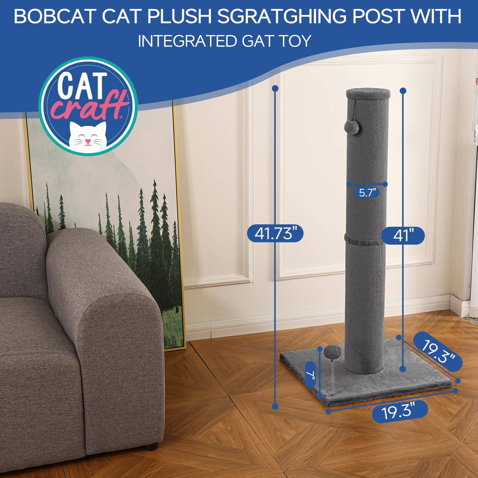 Cat Craft gros plan peluche moelleuse pour griffes, surface confortable