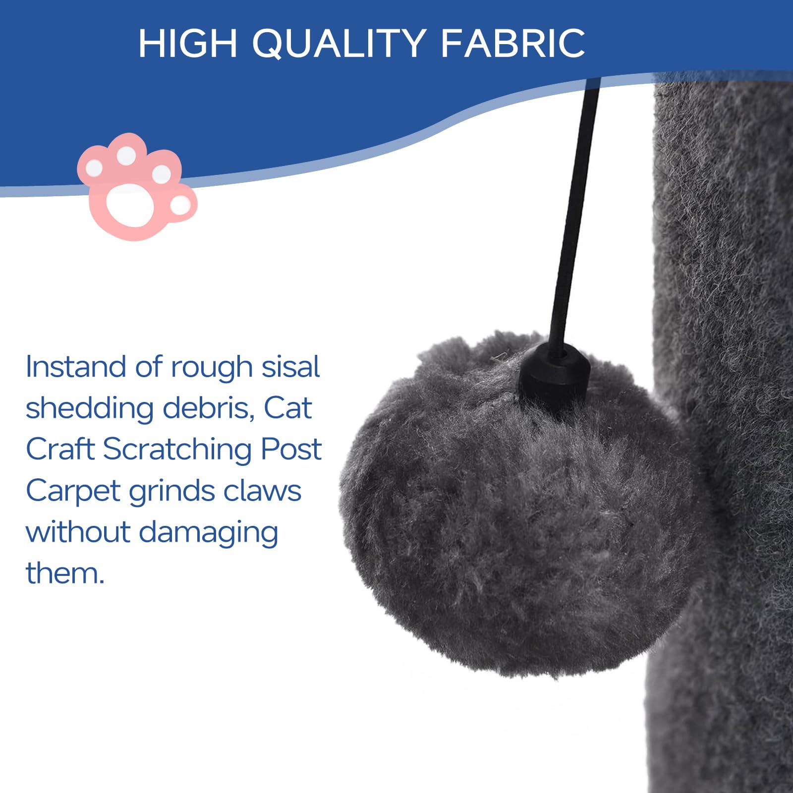 Cat Craft comparaison hauteur montrant 41 pouces pour étirements complets