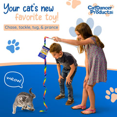 Cat Dancer gros plan ruban polaire multicolore, texture douce pour sécurité