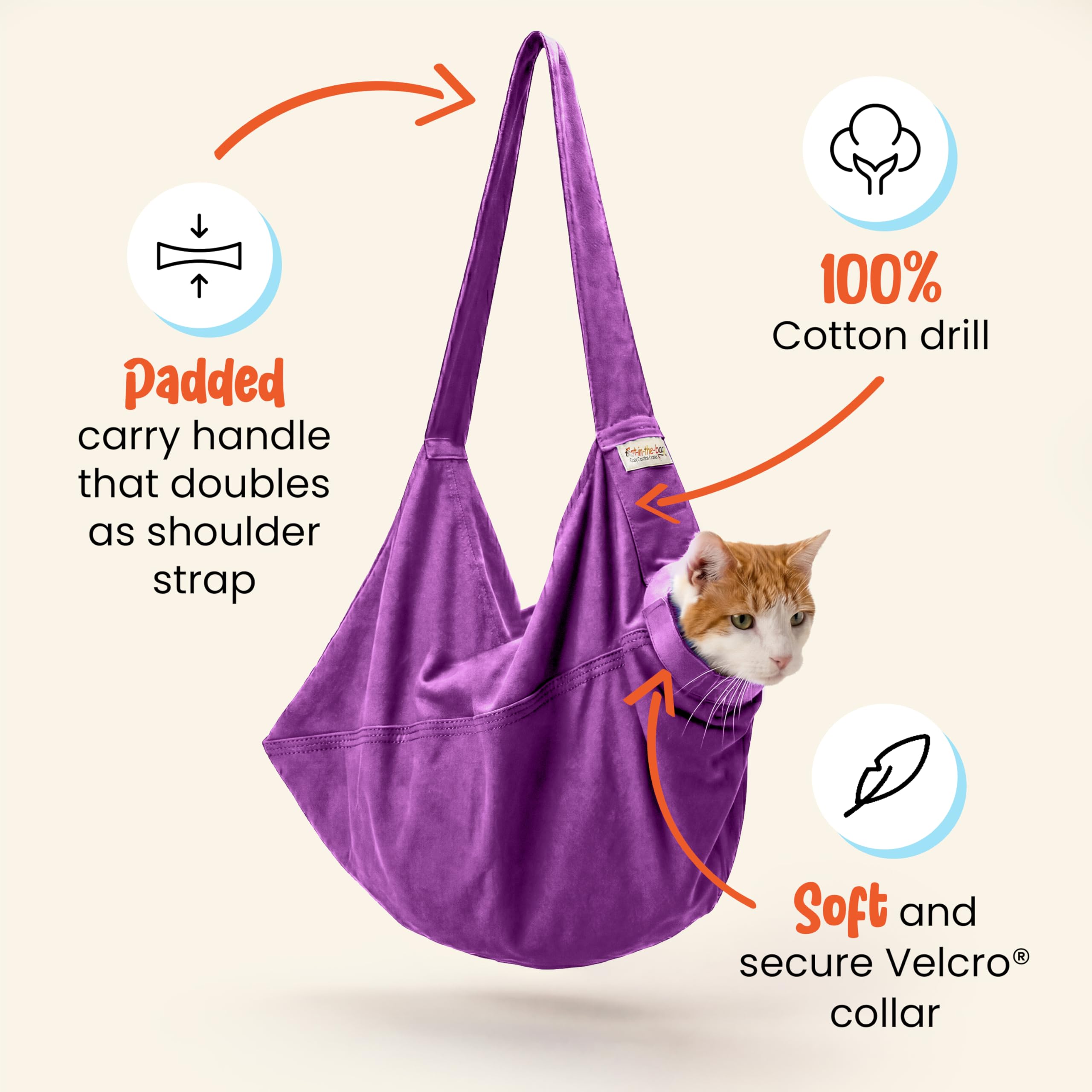 Cat-in-the-Bag gros plan tissu résistant aux griffes pour durabilité