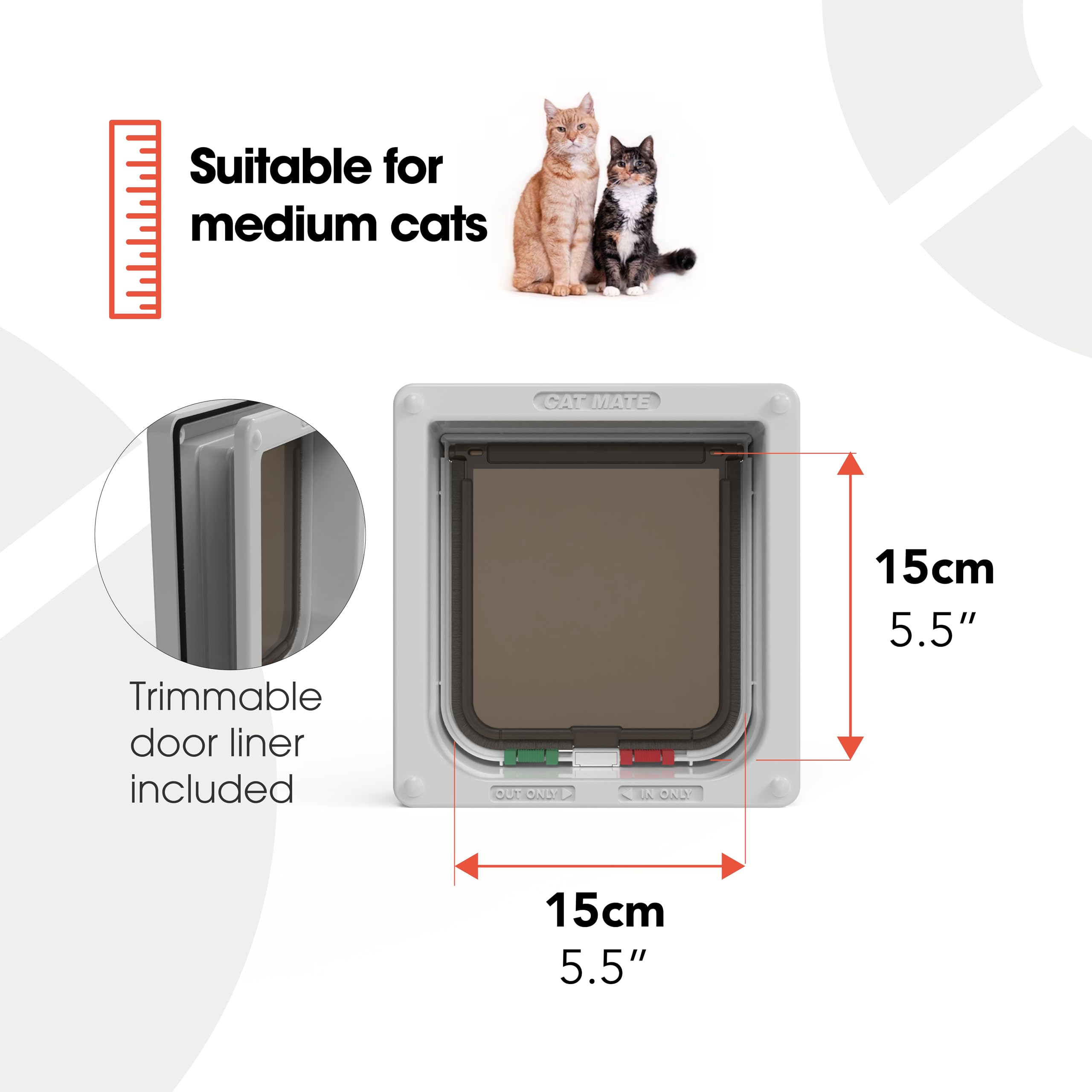 Cat Mate chatière en usage avec chat traversant pour liberté maîtrisée