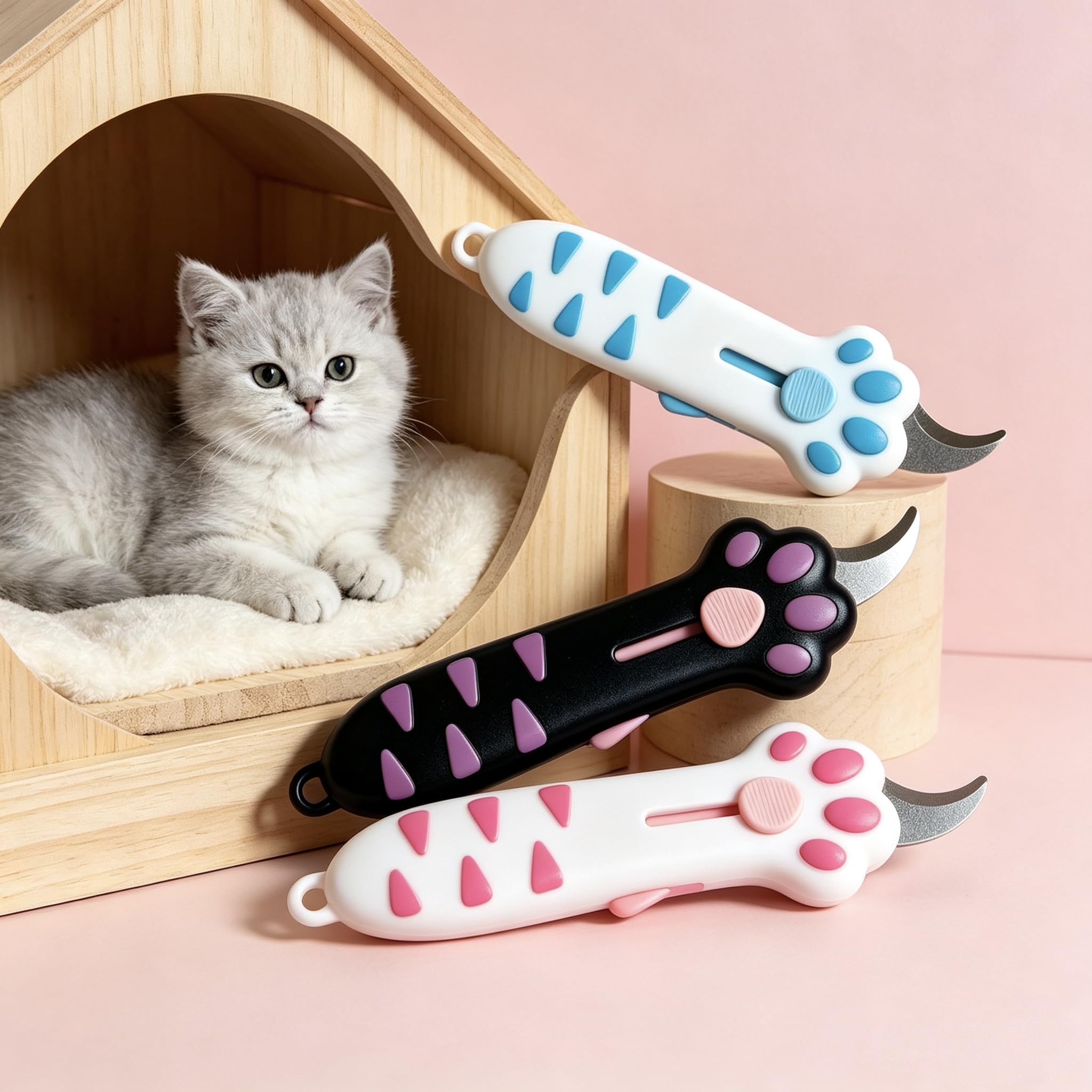 Cat Paw Box Cutter suspendu au crochet grâce au trou d'accroche pratique