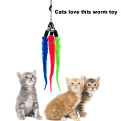 CATENESS gros plan texture du ver montrant le froissement attirant le chat