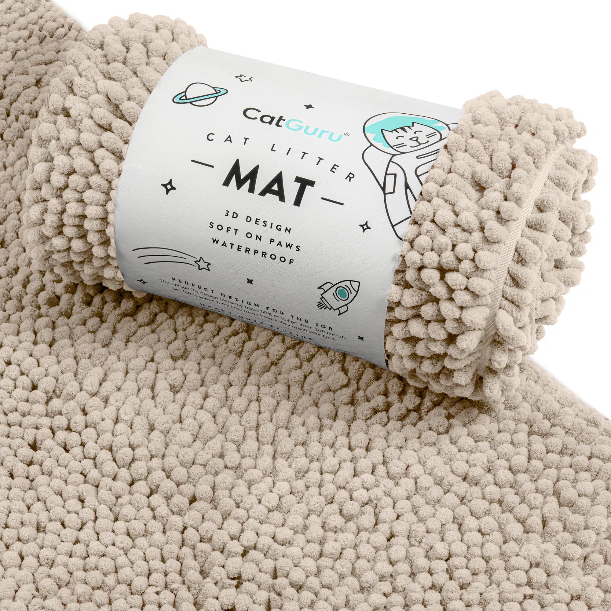 CatGuru tapis devant bac Medium, protège le sol et retient la litière