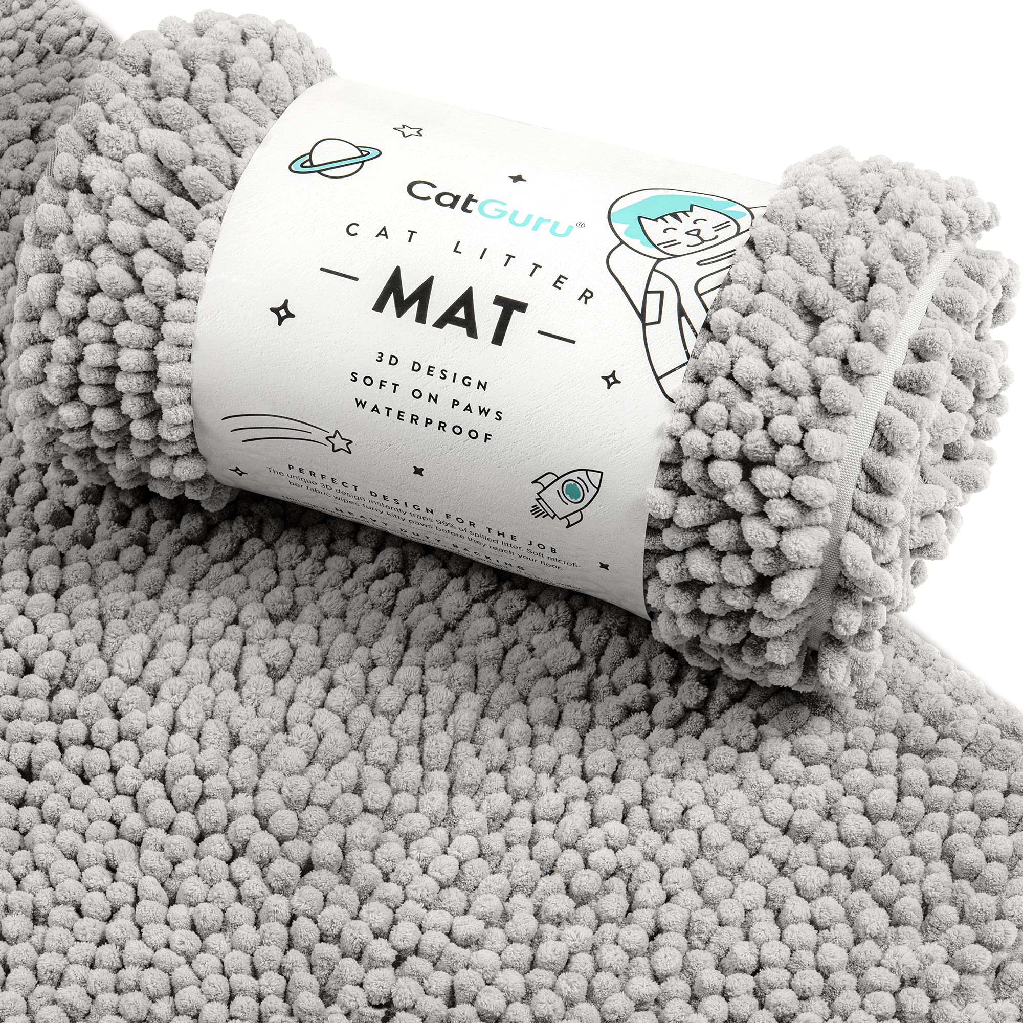 CatGuru tapis face avant affichant capture de litière et protection du sol