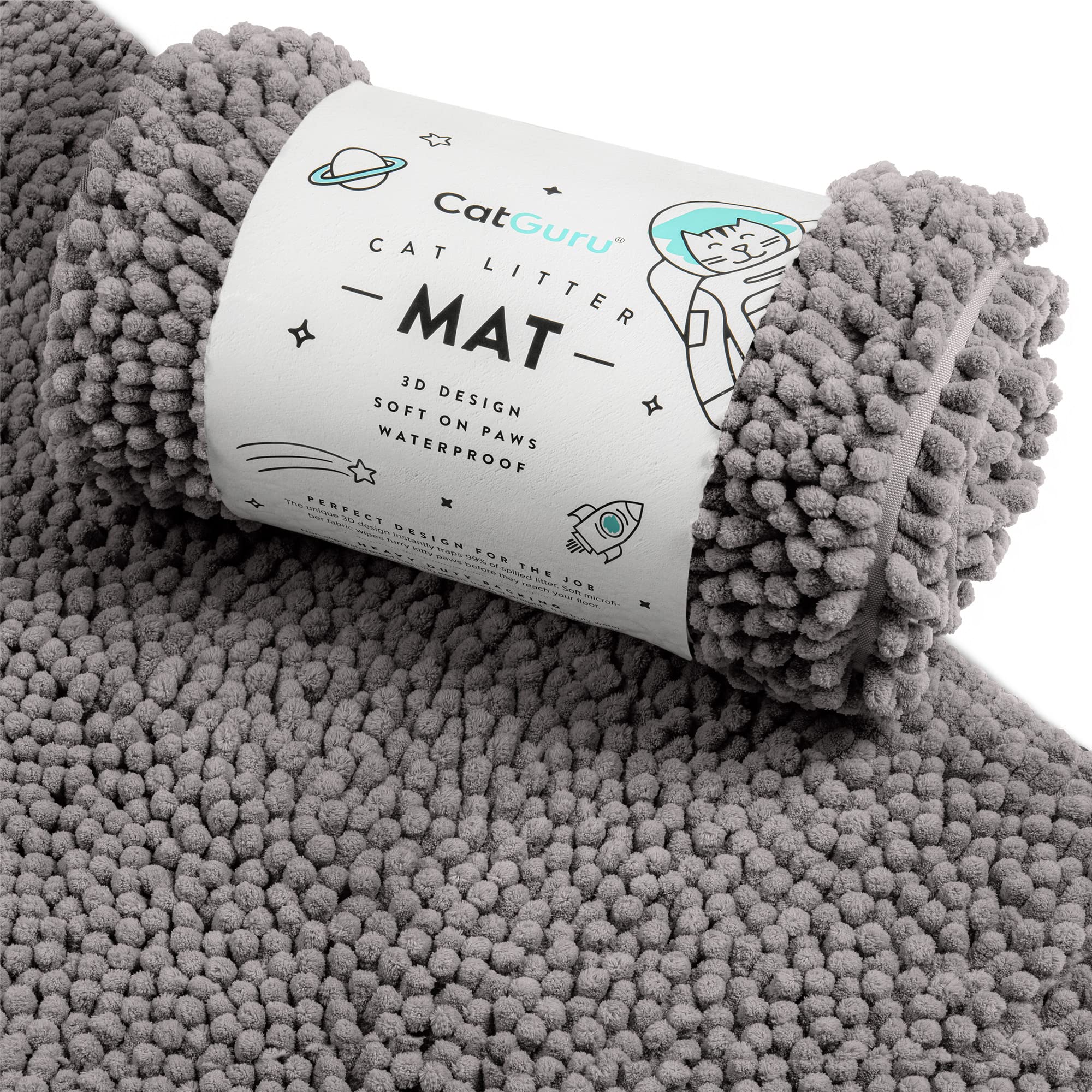 CatGuru tapis face avant XXL montrant couverture et protection du sol