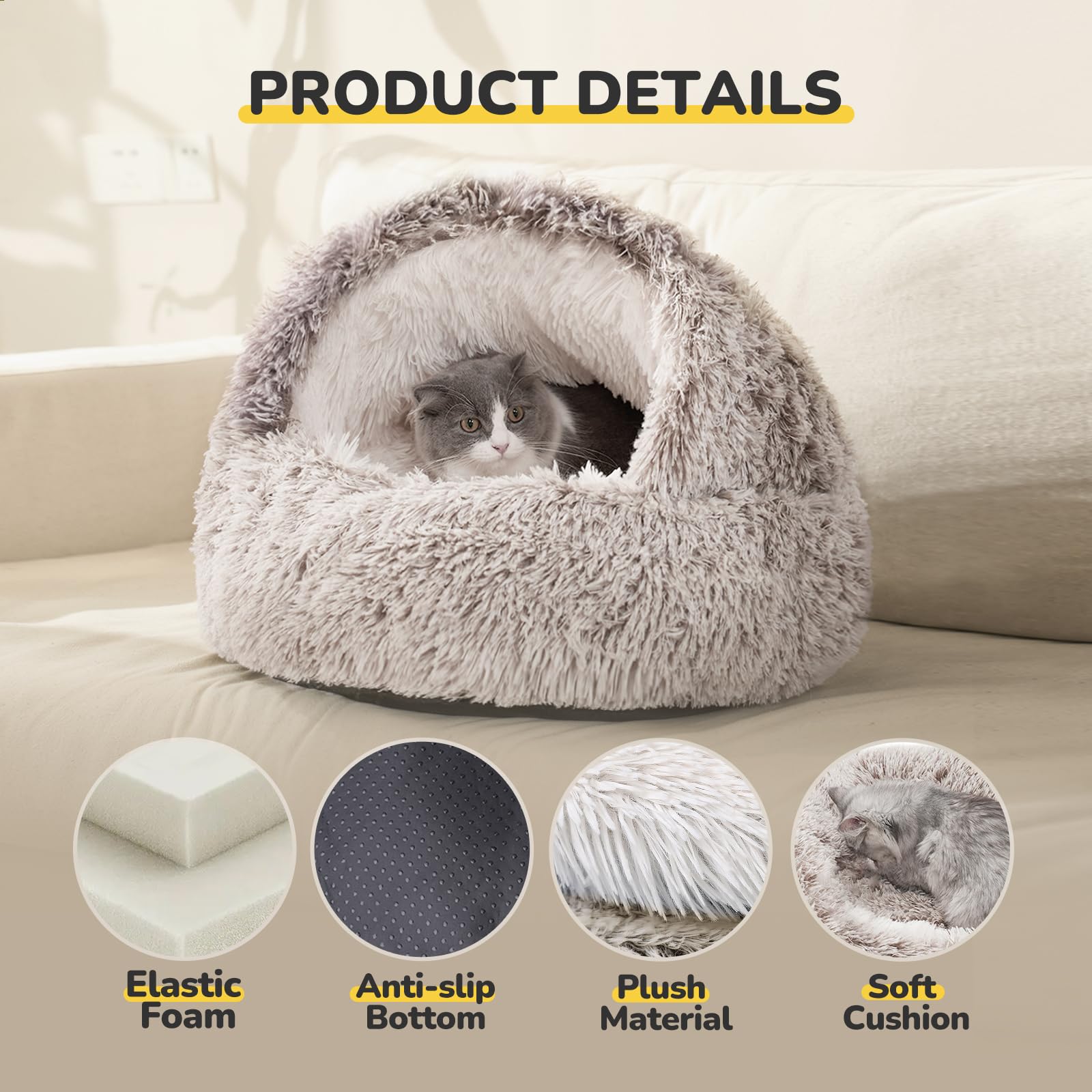 CATISM gros plan peluche cloud‑soft pour chaleur et confort