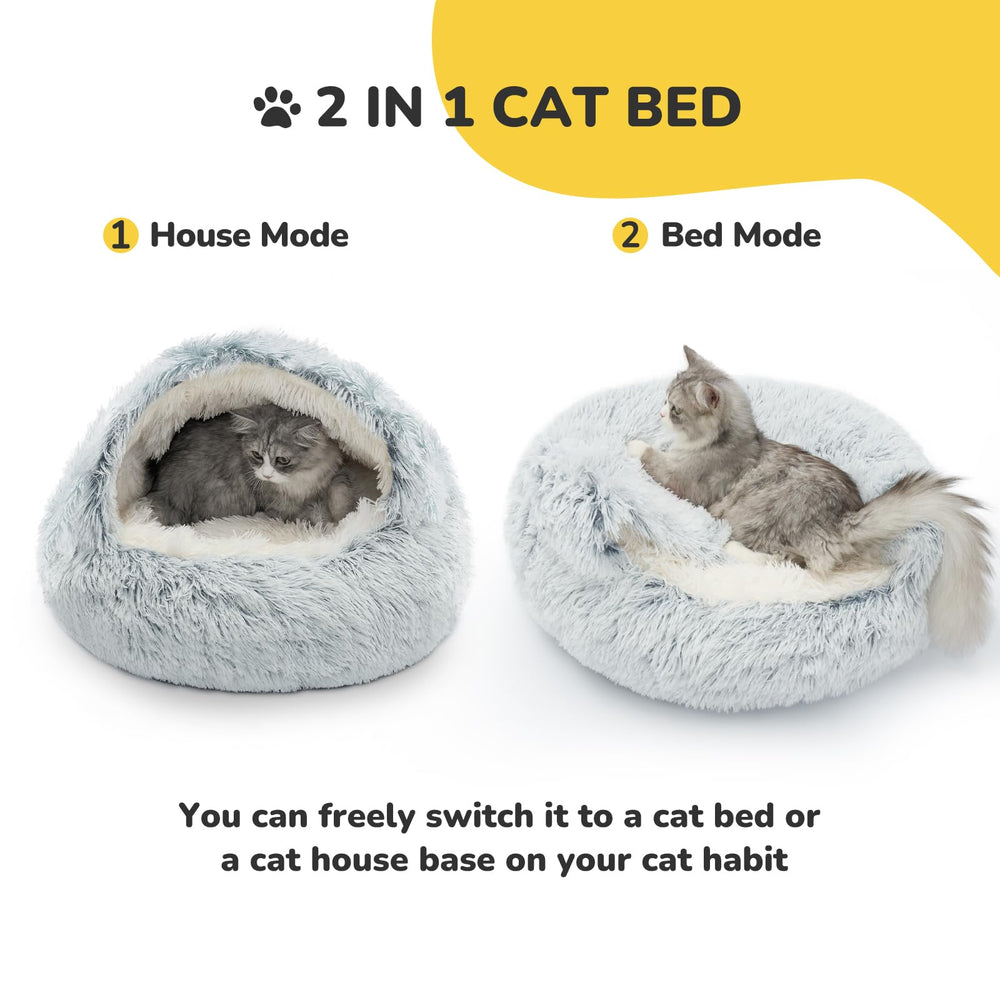 CATISM lit avec capuche relevée, intimité renforcée pour chat