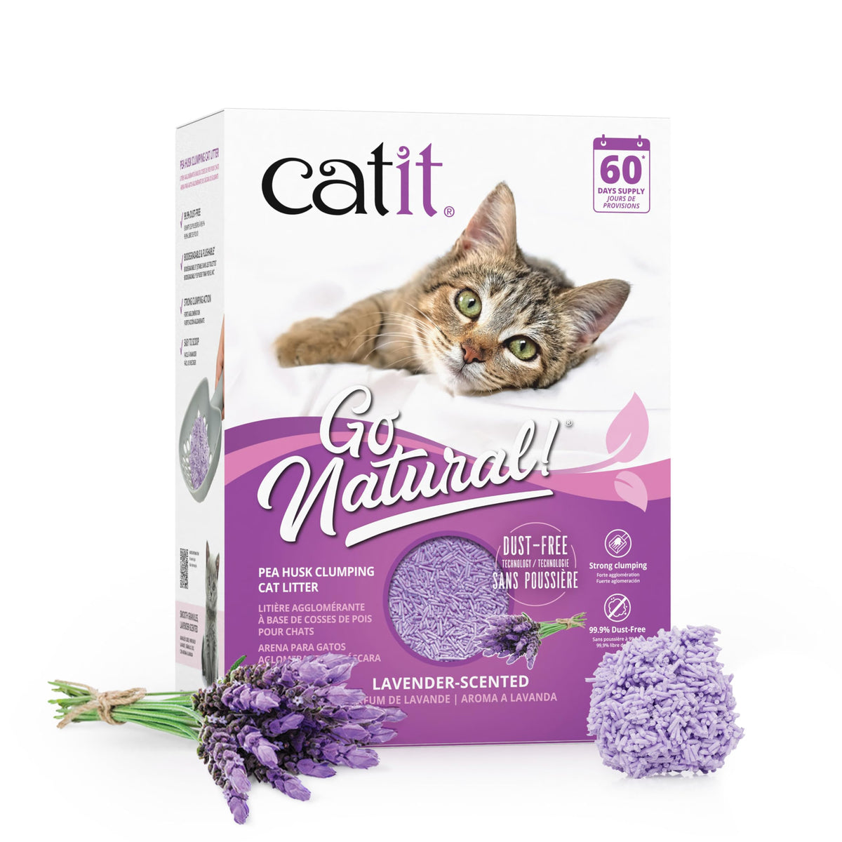Catit emballage avant montrant le paquet et facilité de stockage