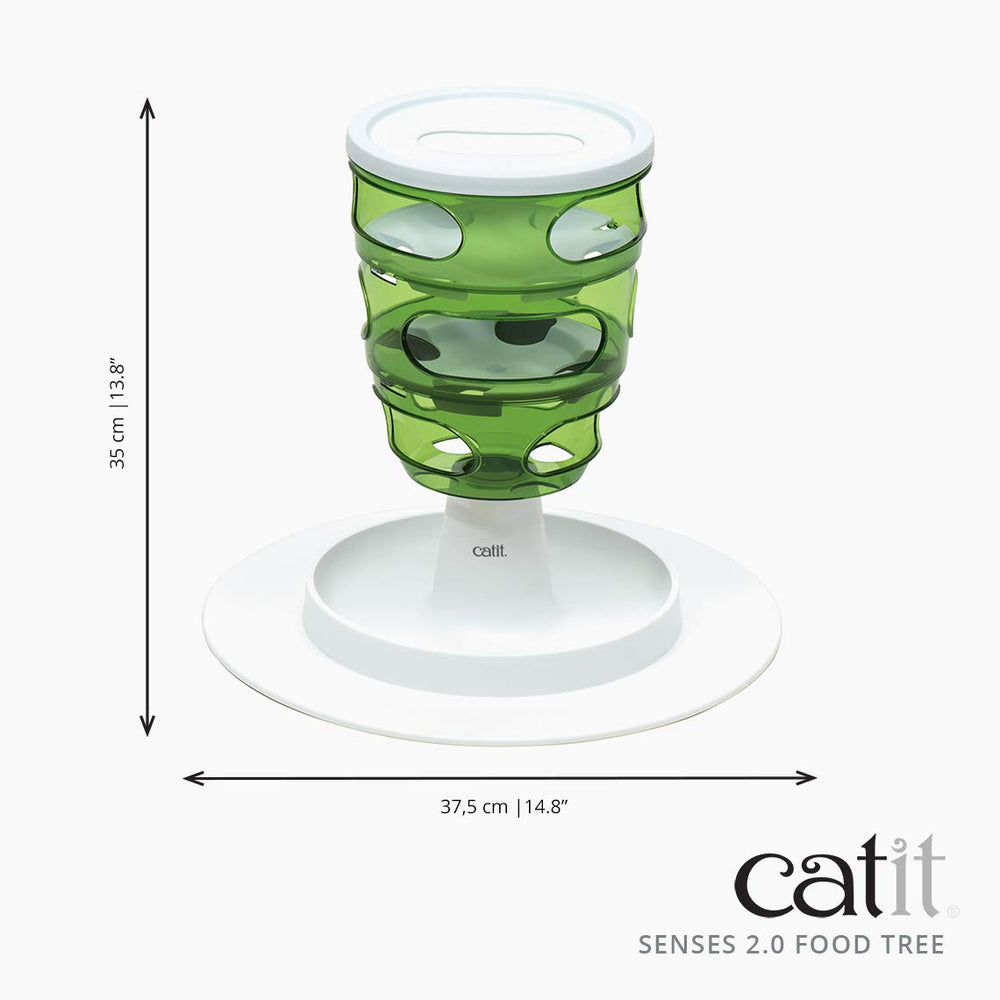 Catit Food Tree comparaison d'échelle montrant la taille réelle