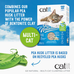 Catit gros plan des granules végétales montrant texture douce et agglomération