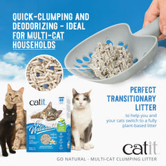 Chat utilisant Catit litière en situation montrant facilité d'entretien