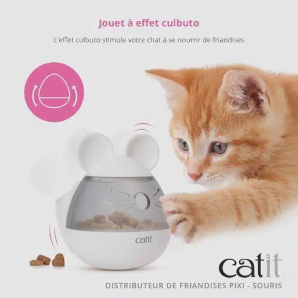 Catit PIXI à côté d'une main pour montrer la taille idéale jeu