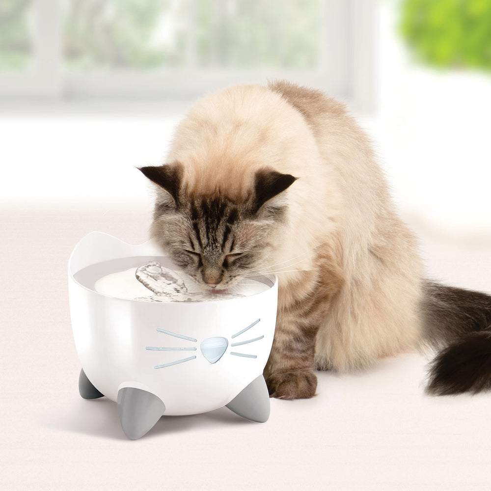 Catit PIXI gros plan fenêtre niveau d'eau, indicateur visible pratique