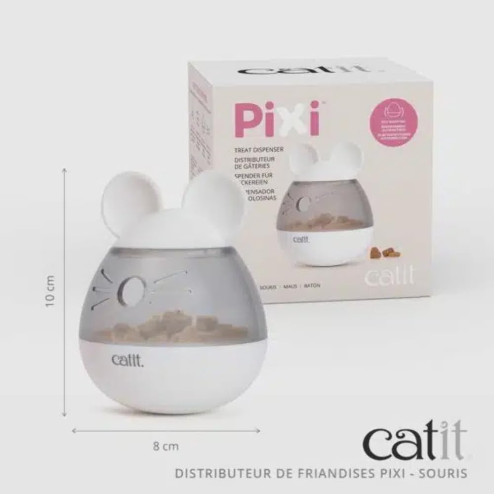 Catit PIXI posé près d'un canapé encourage jeu et stimulation mentale