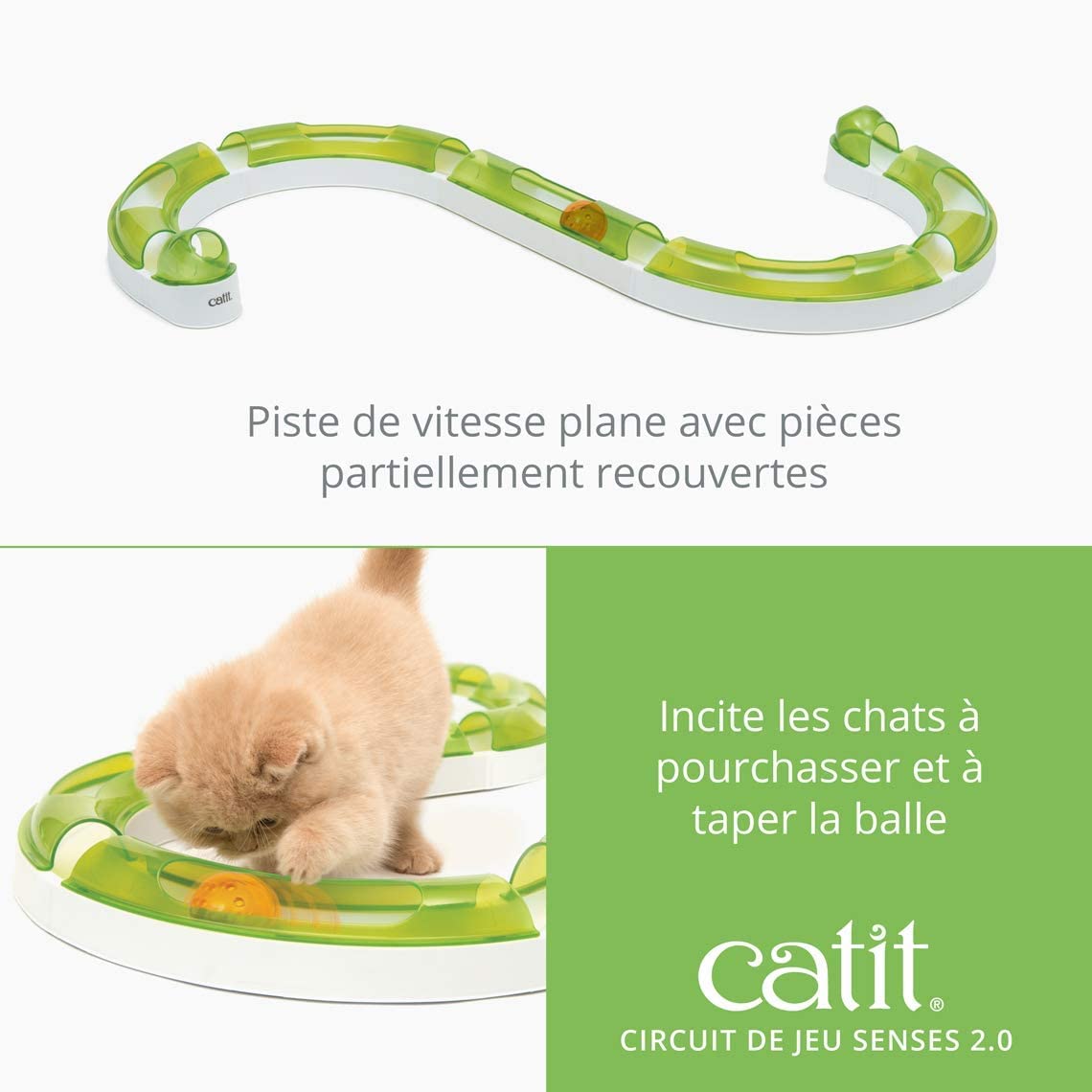 Catit ouverture supérieure permettant coups de patte et interaction
