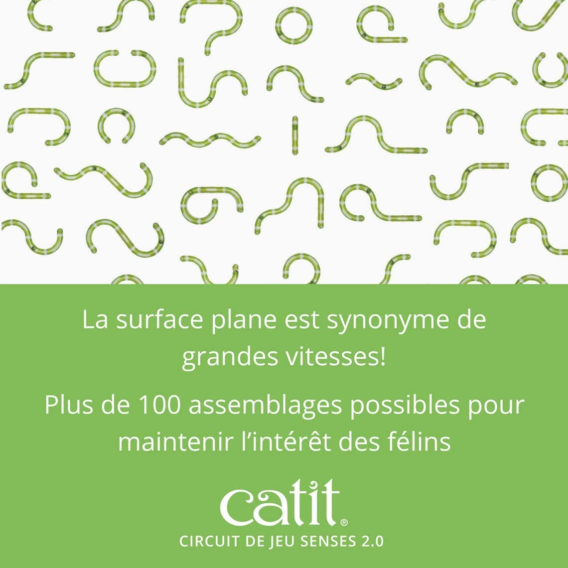 Catit circuit posé au sol favorisant la vitesse et l'exercice