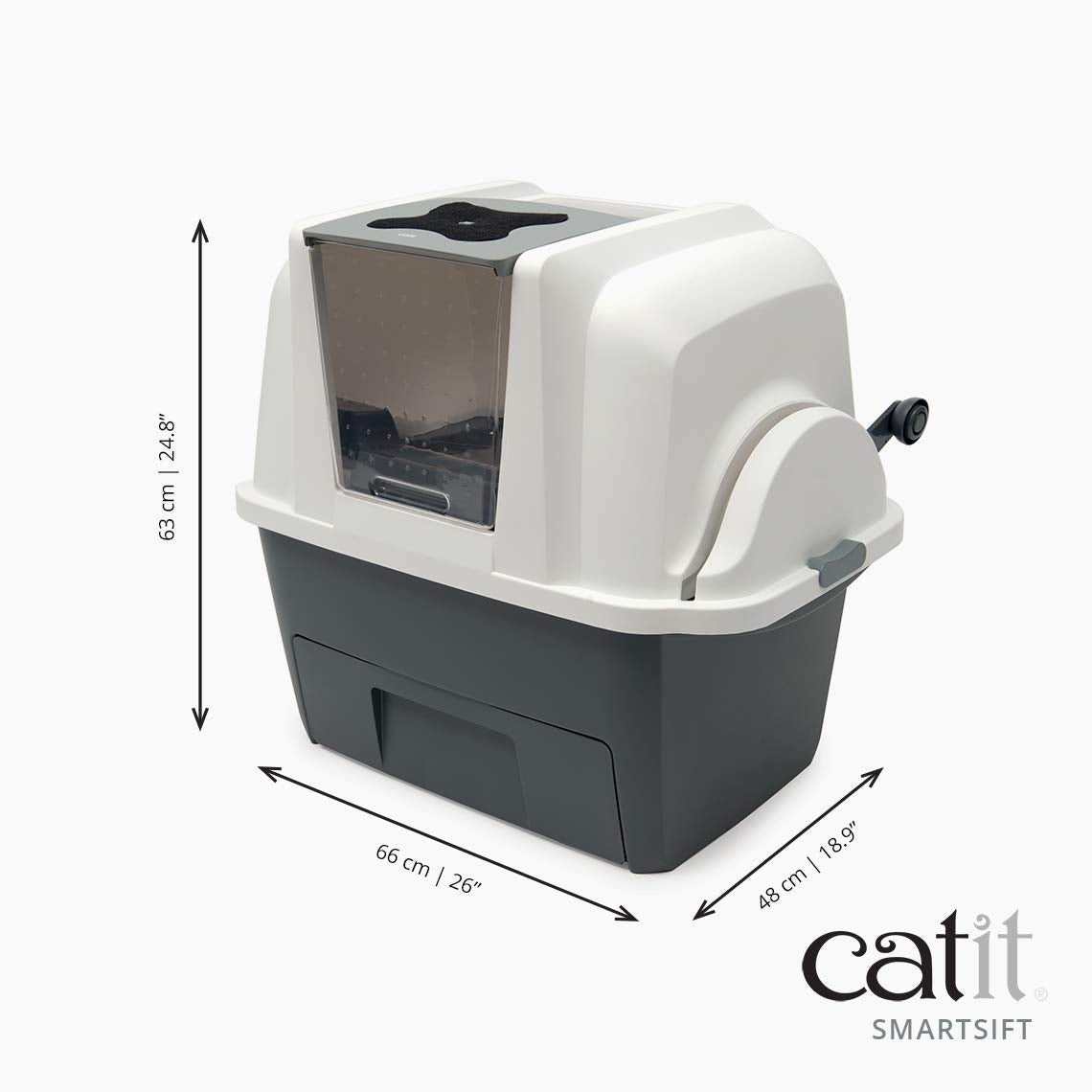 Chat montant dans Catit Smartsift montrant acceptation et confort du chat