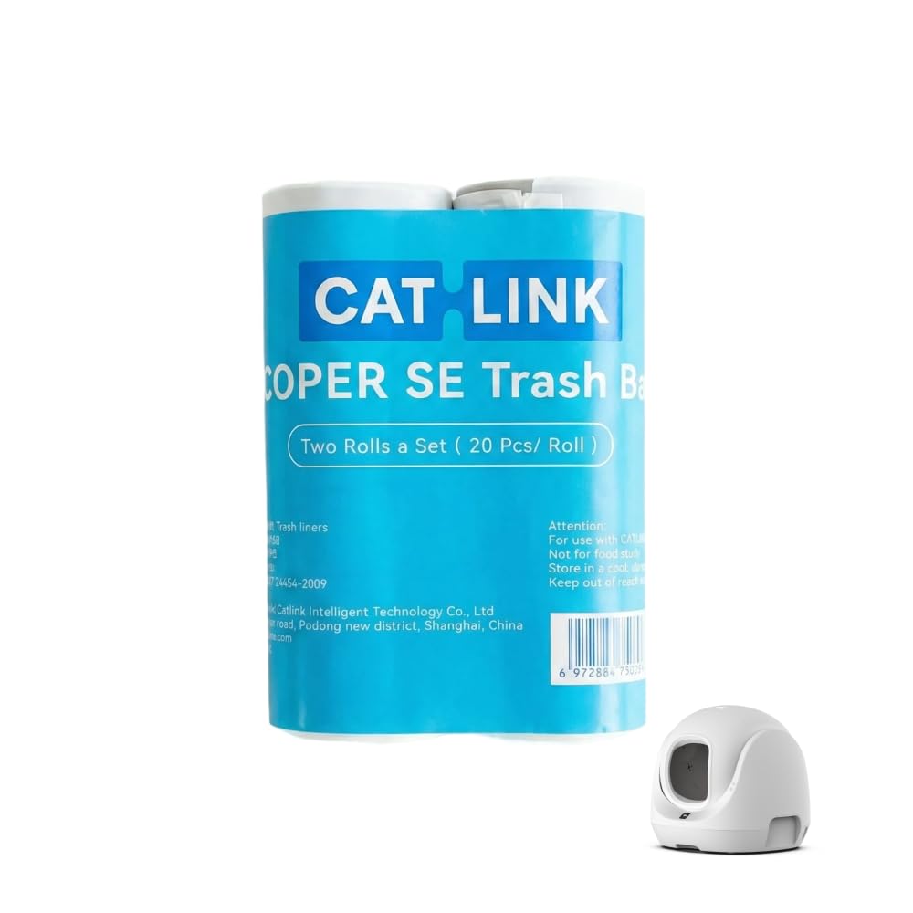 CATLINK emballage avant montrant 40 sacs et compatibilité Scooper-SE bénéfice pratique