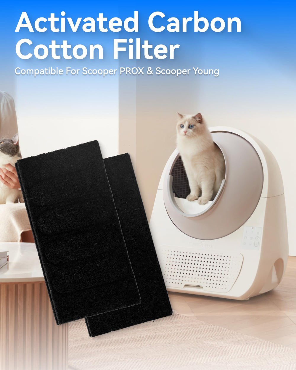 CATLINK gros plan sur la texture du filtre illustrant la densité et l'efficacité de rétention des particules