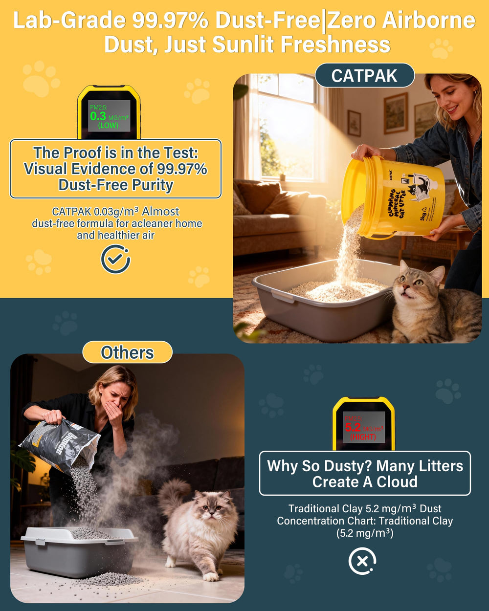 CATPAK comparaison d'échelle pour visualiser quantité de 11,2 lb