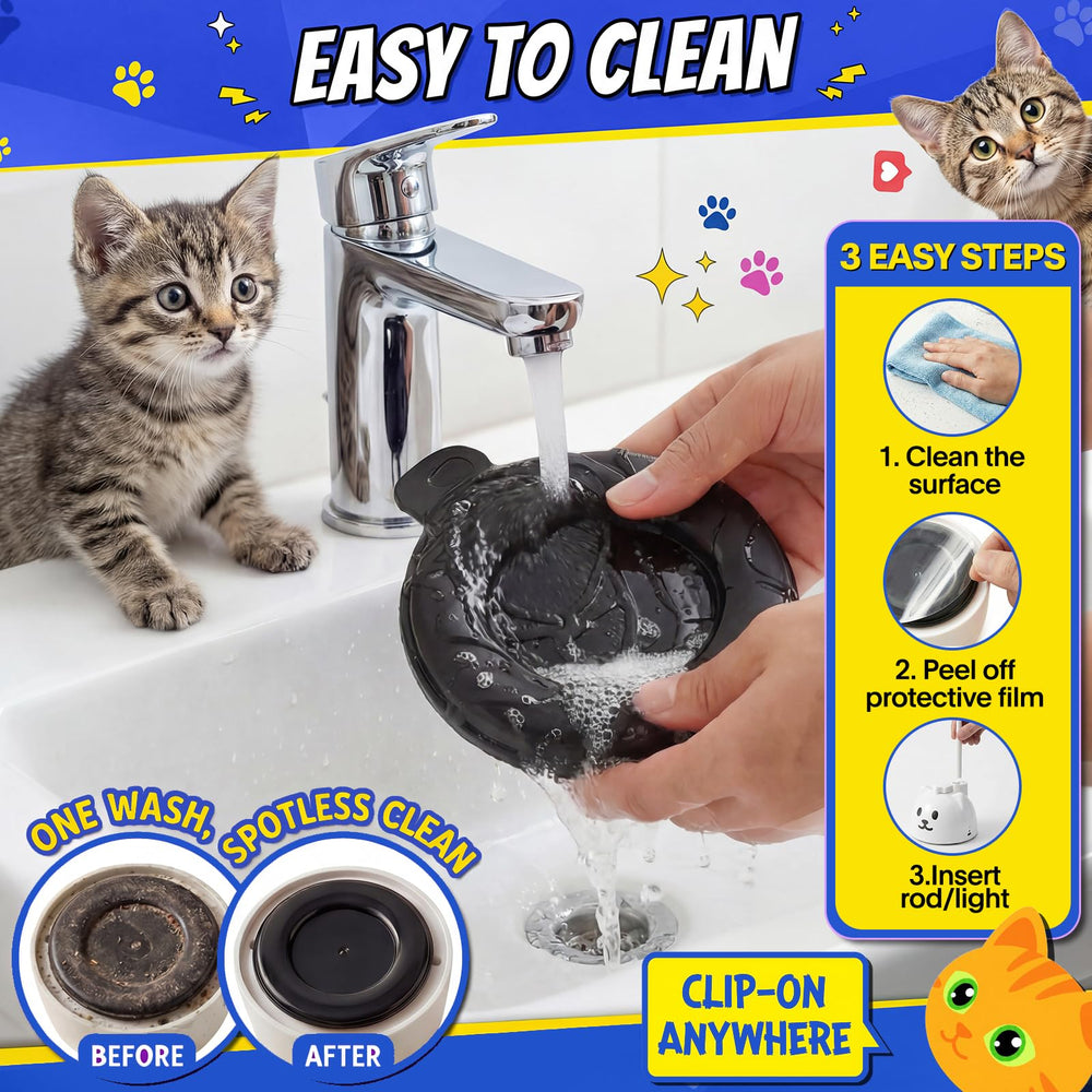CATPICK base adhésive 8 cm fixée au sol pour créer une zone de jeu stable