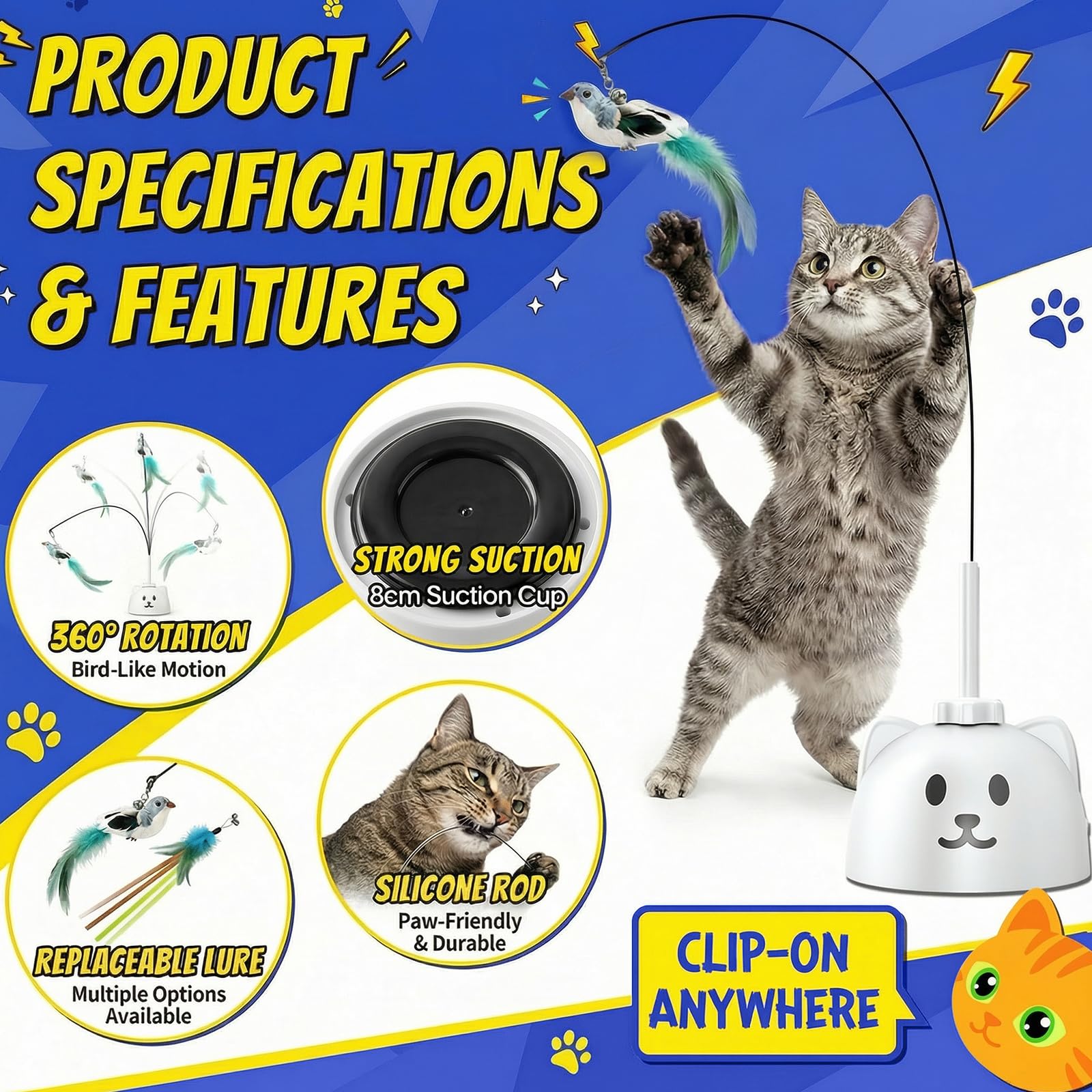 CATPICK base adhésive réutilisable garantissant bonne stabilité