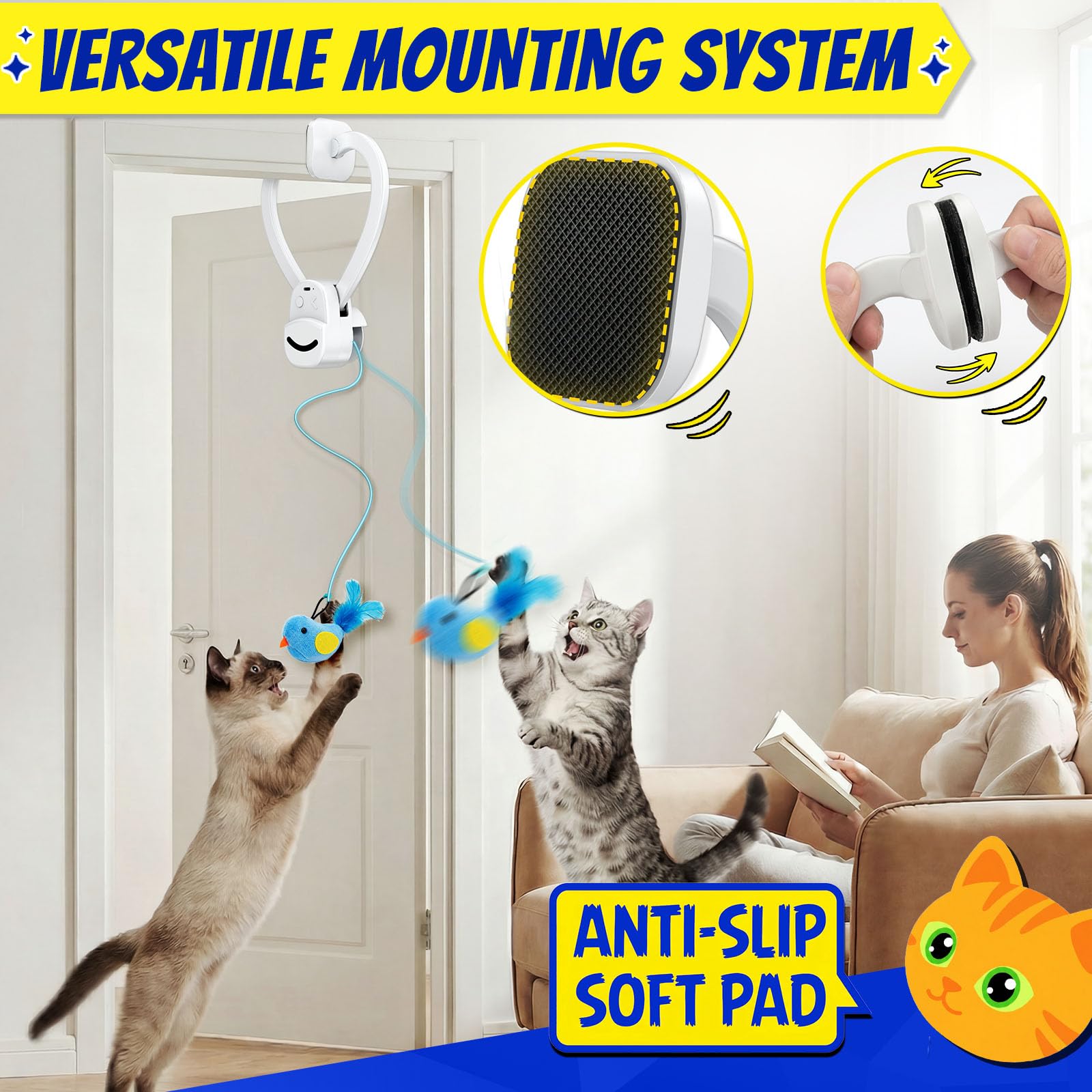 CATPICK ensemble d’accessoires montrant oiseaux, souris, clochette et cordons