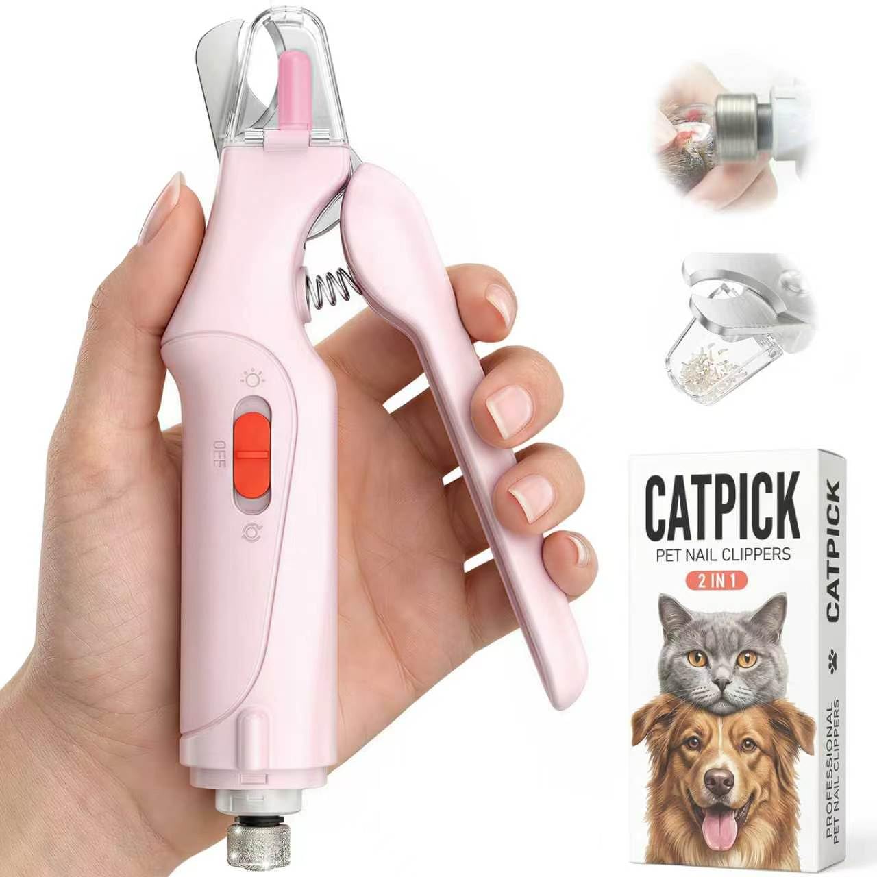CATPICK face du produit montrant la coupe et la lime, facilite toilettage précis