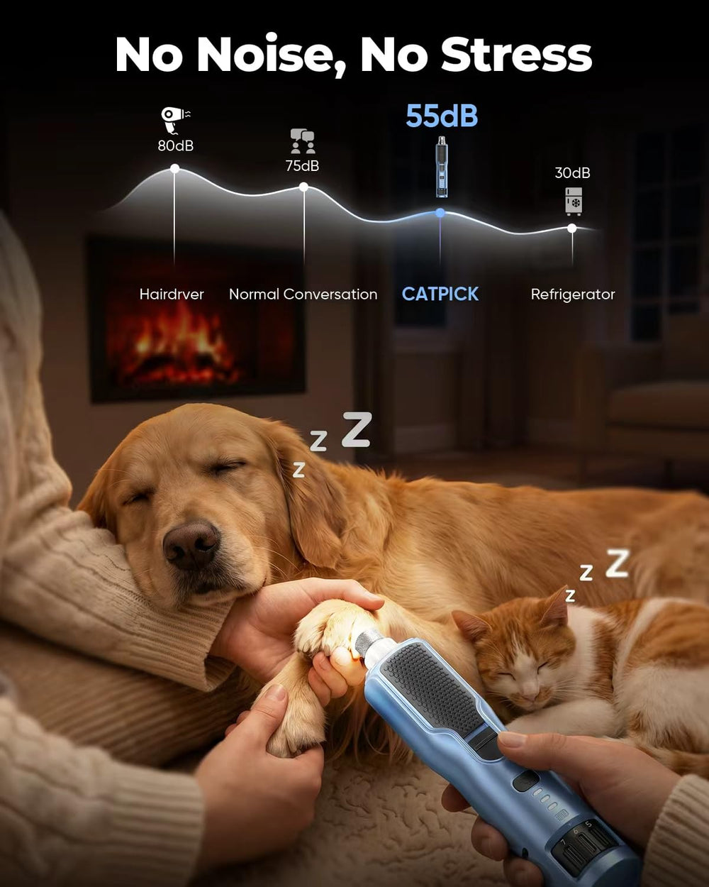 CATPICK gros plan sur la bague LED 360° améliorant la visibilité des ongles