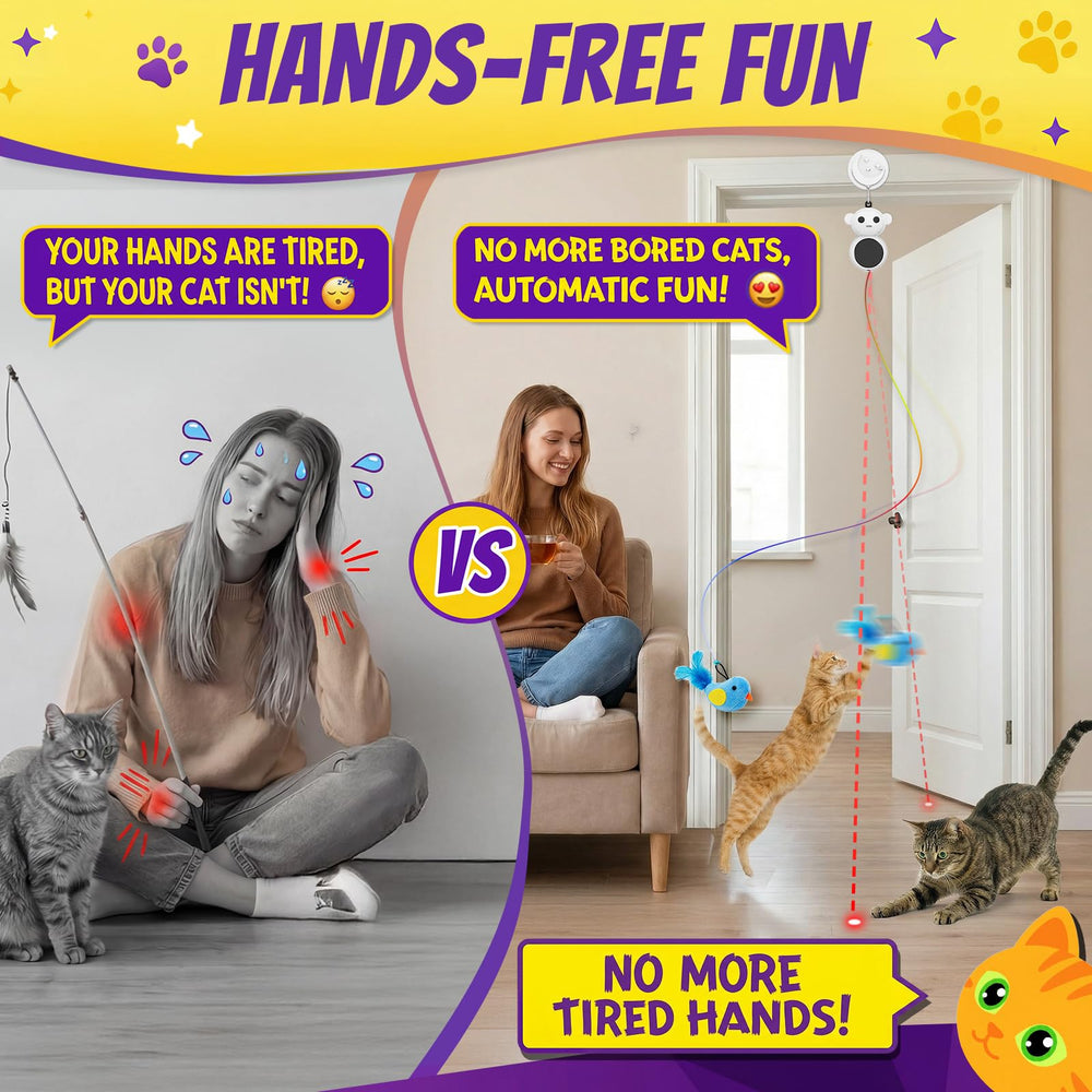 Catpick joy fixé sur un encadrement de porte montrant économie d’espace