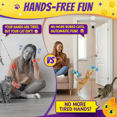 Catpick joy fixé sur un encadrement de porte montrant économie d’espace