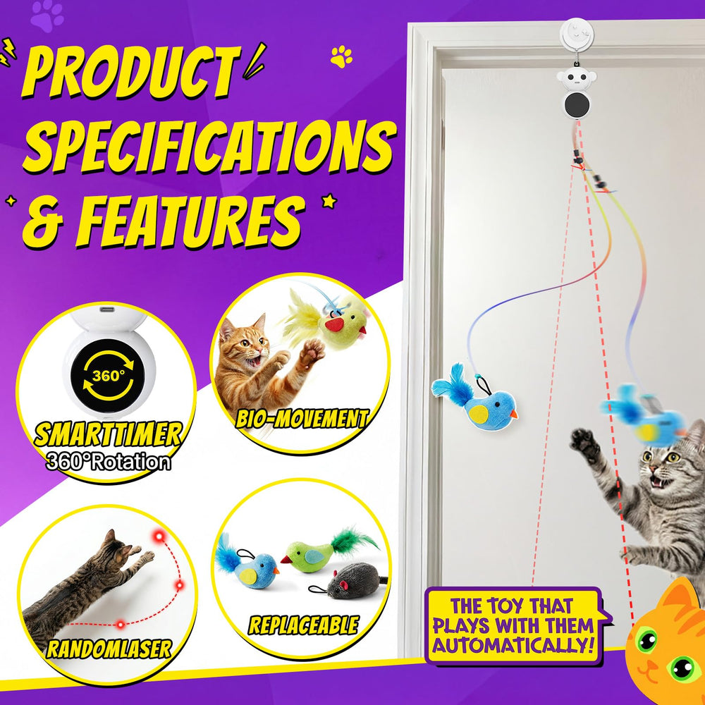 Catpick joy unité laser en action affichant mouvement pour chasser visuellement