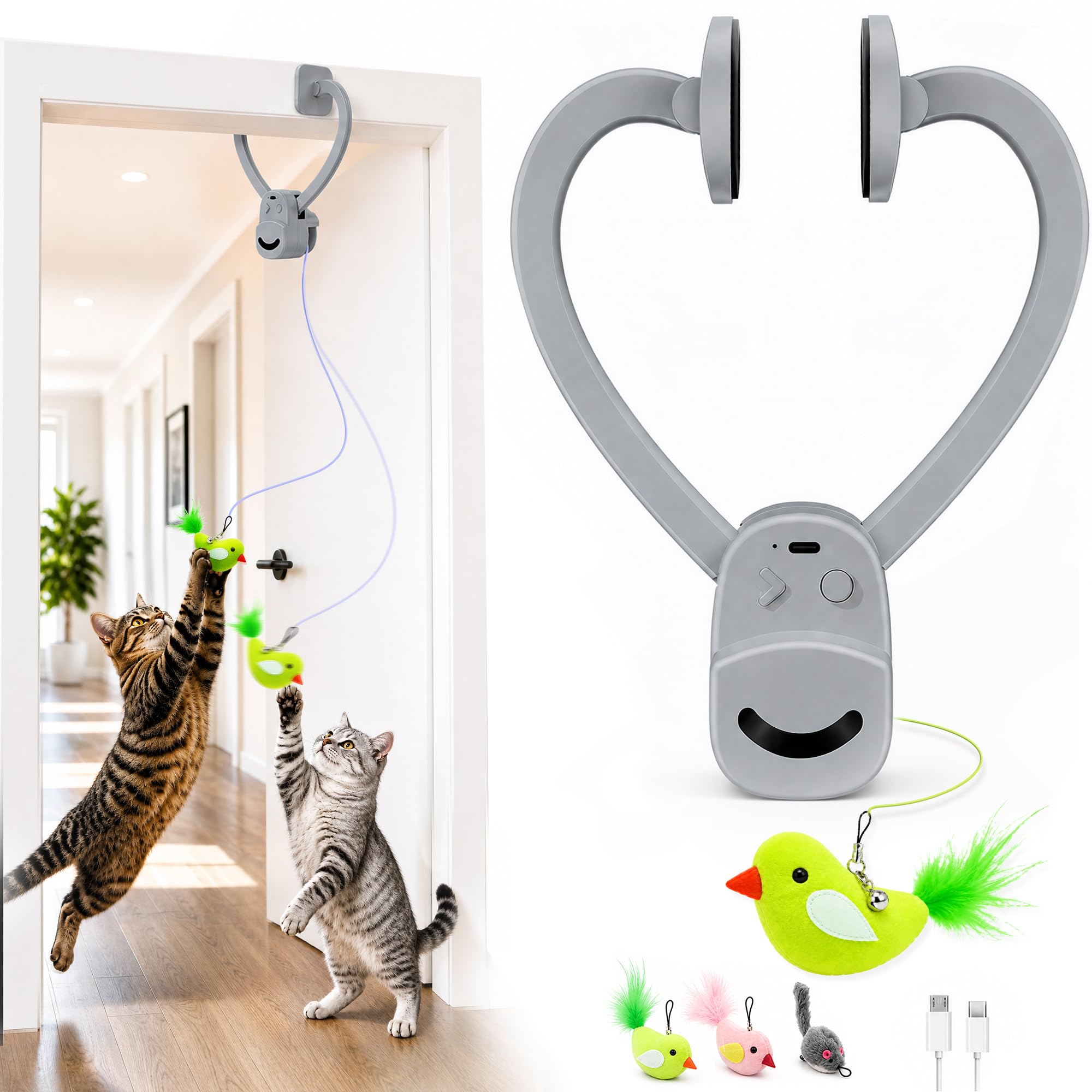 CATPICK face avant du jouet montrant la pince et le boîtier motorisé pour sécurité