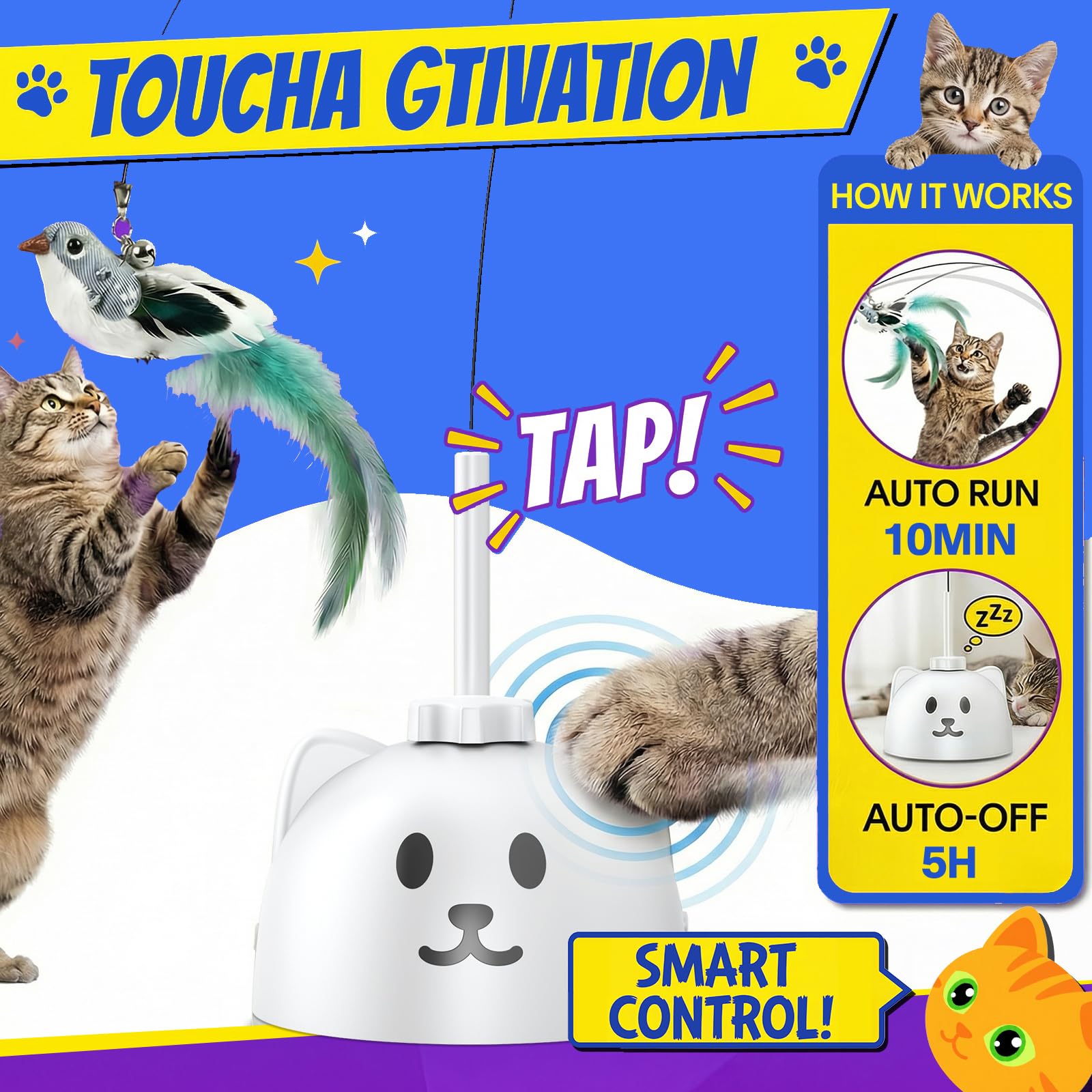 CATPICK port USB pour recharge pratique et sans piles