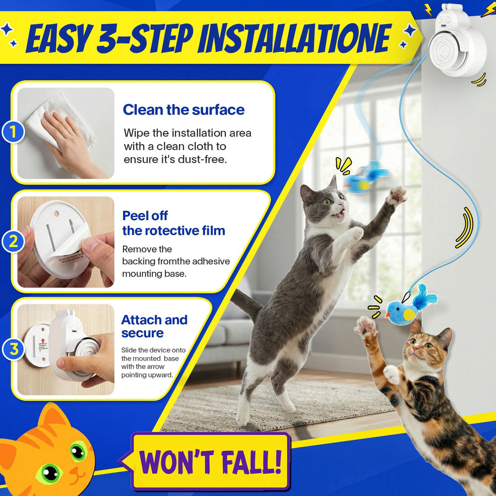 Catpick toy chat en train de sauter, Catpick toy encourage l'exercice et l'engagement mental