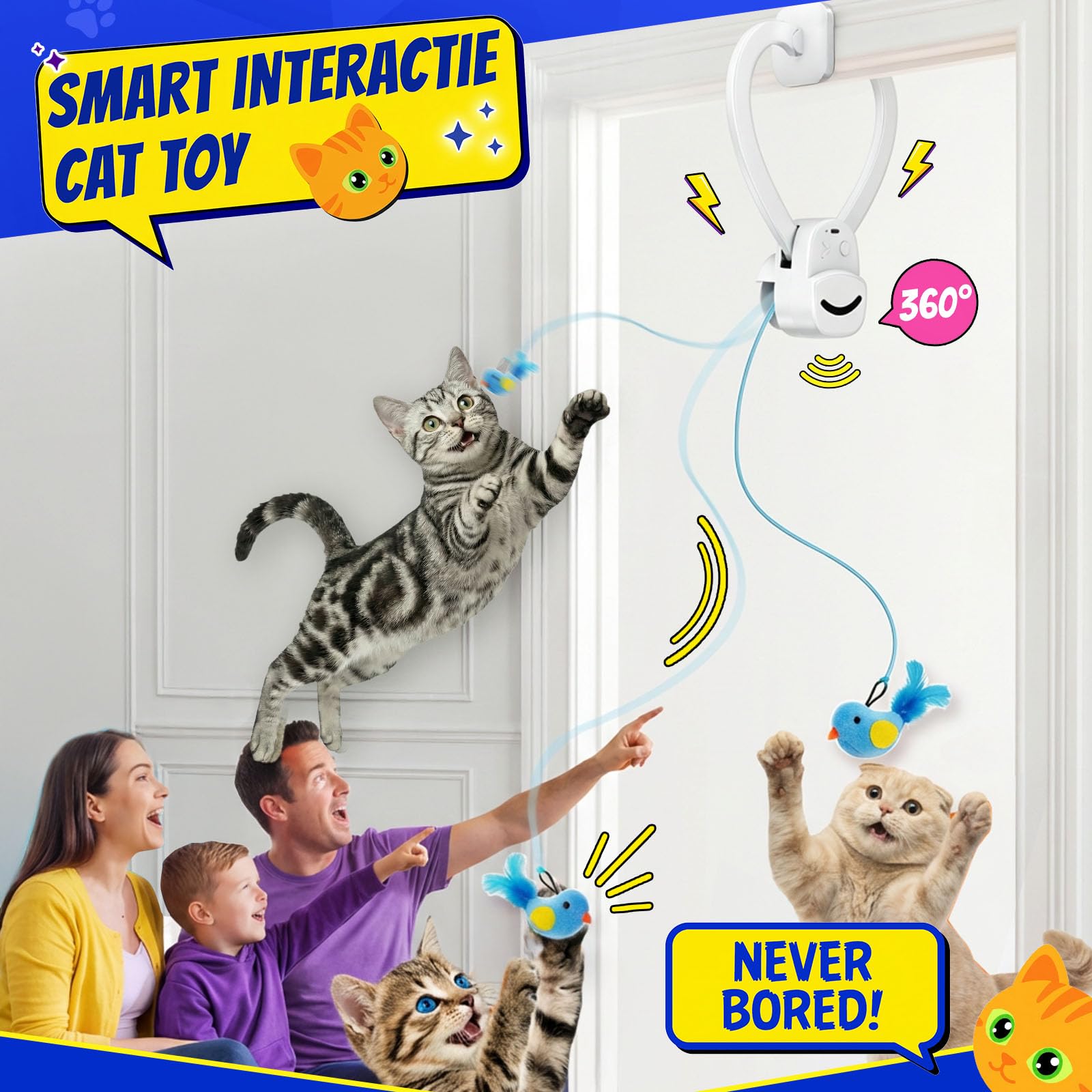 CATPICK zoom sur mécanisme rétractable montrant mouvement réaliste et durabilité