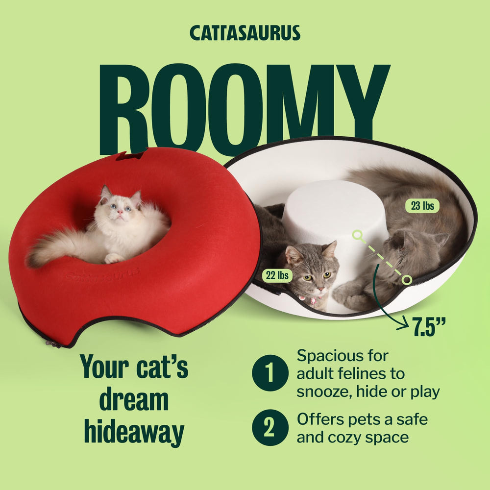 Cattasaurus gros plan du feutre résistant montrant durabilité
