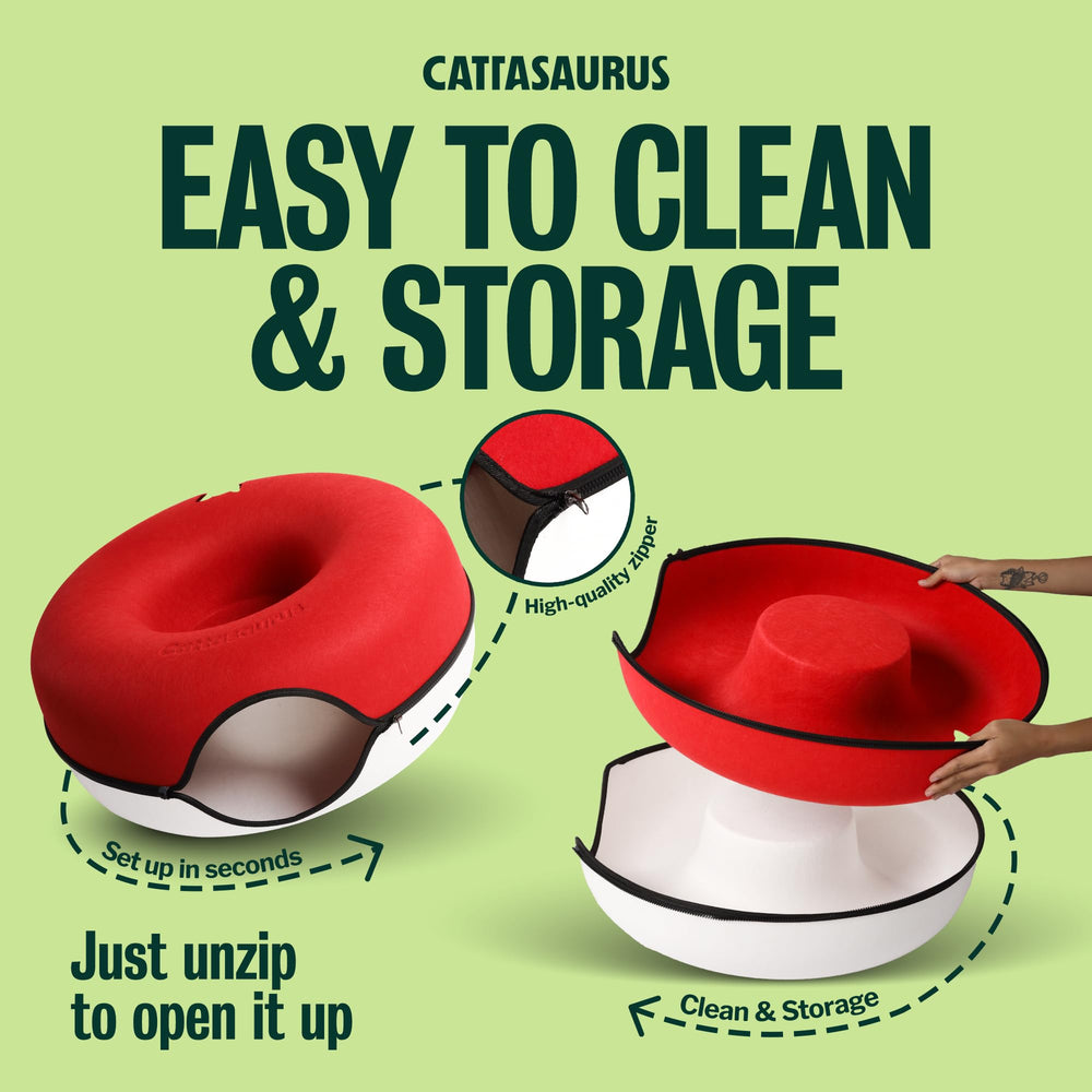 Cattasaurus démonstration de lavage à la main pour entretien facile