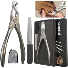 Cattio vue avant du coupe-ongles et coffret, rangement pratique