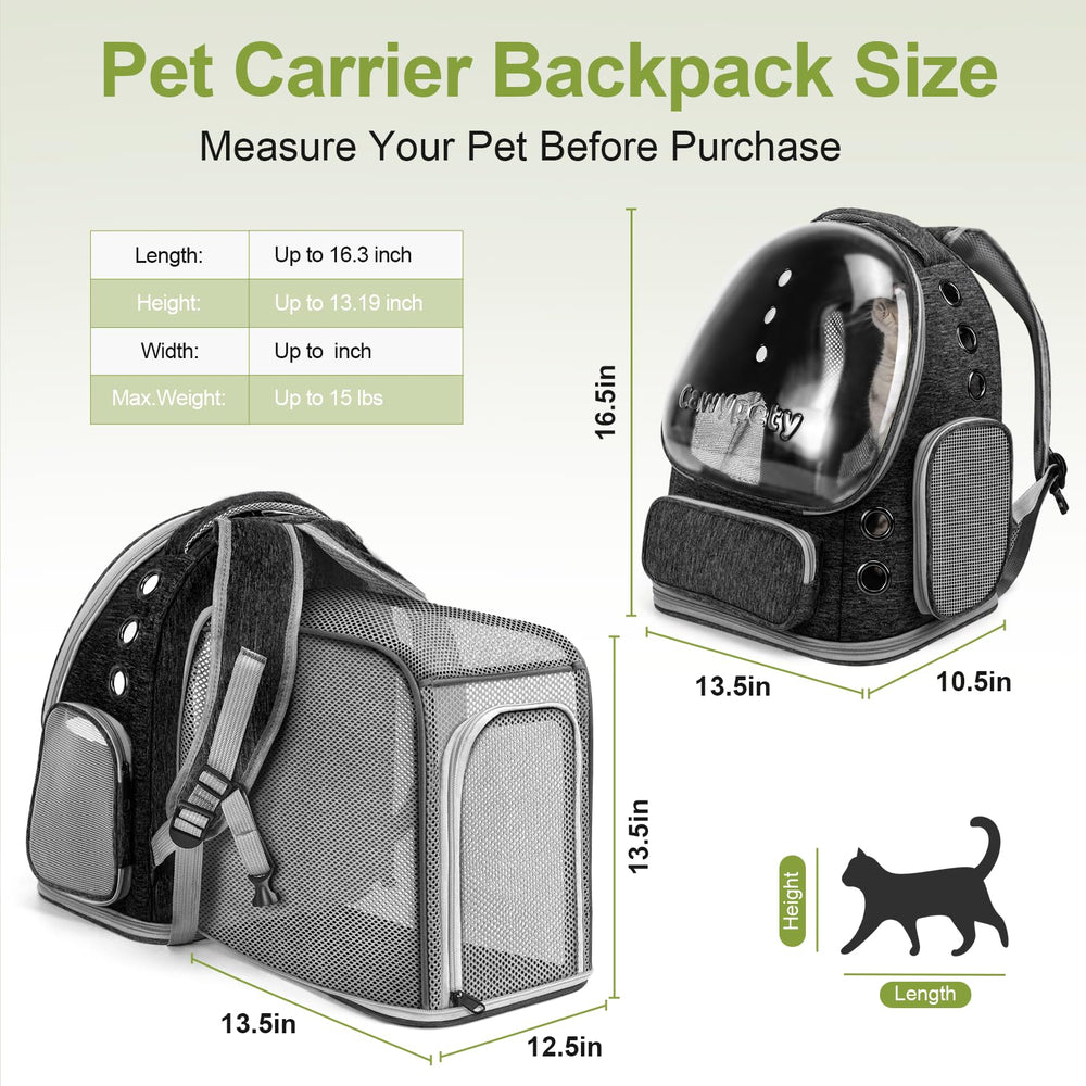 Cawypety sac avec extension ouverte offrant plus d'espace aux animaux