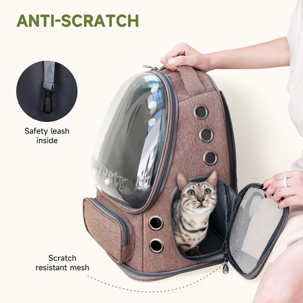 Cawypety bulle transparente offrant vue pour l'animal et ventilation