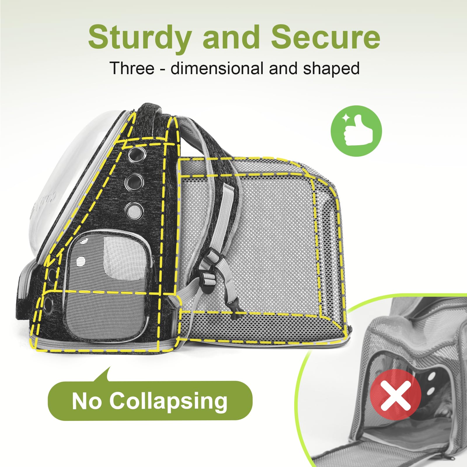 Cawypety détail maille pour ventilation optimale et confort respirant